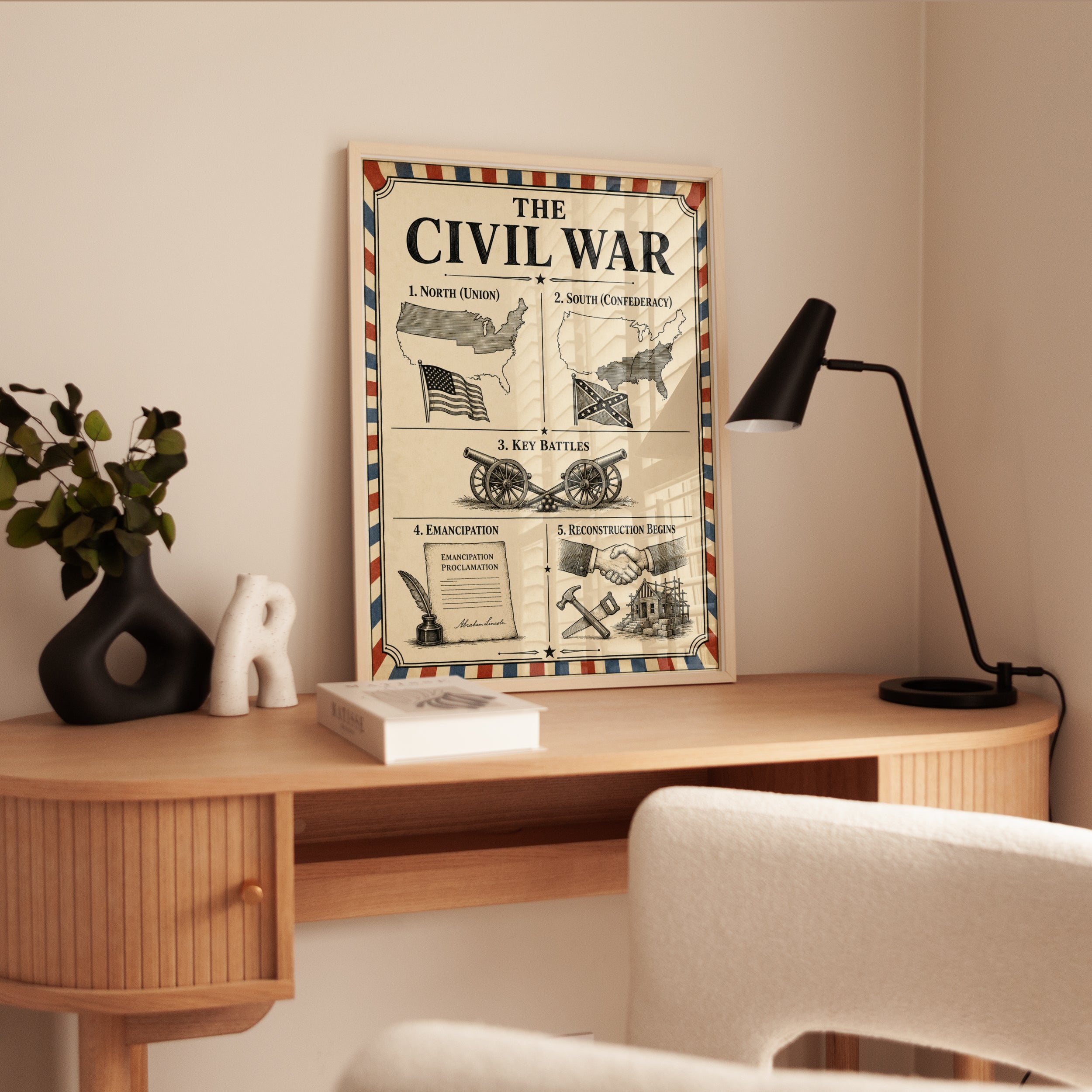 Civil War Poster – American History Print - interior