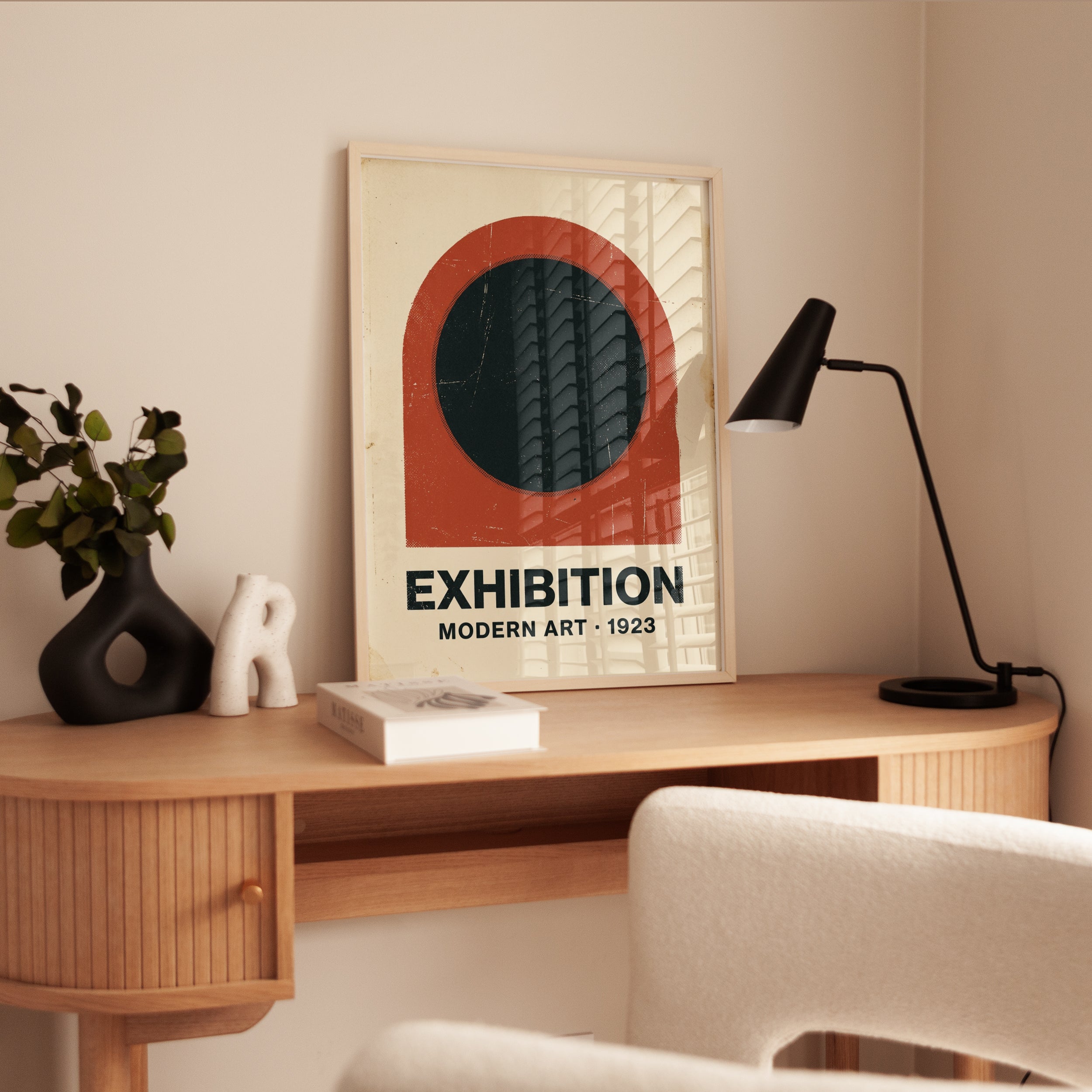 Exhibition Modern Art 1923 Poster: Bauhaus Geometric Design - interior