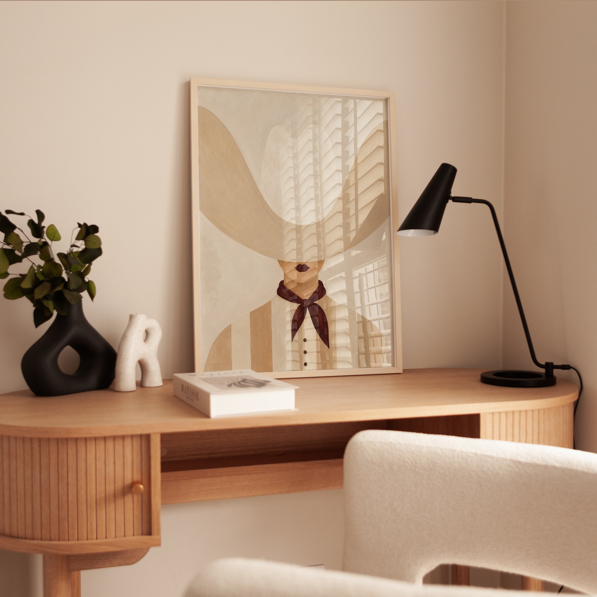Minimalist Woman Portrait - interior