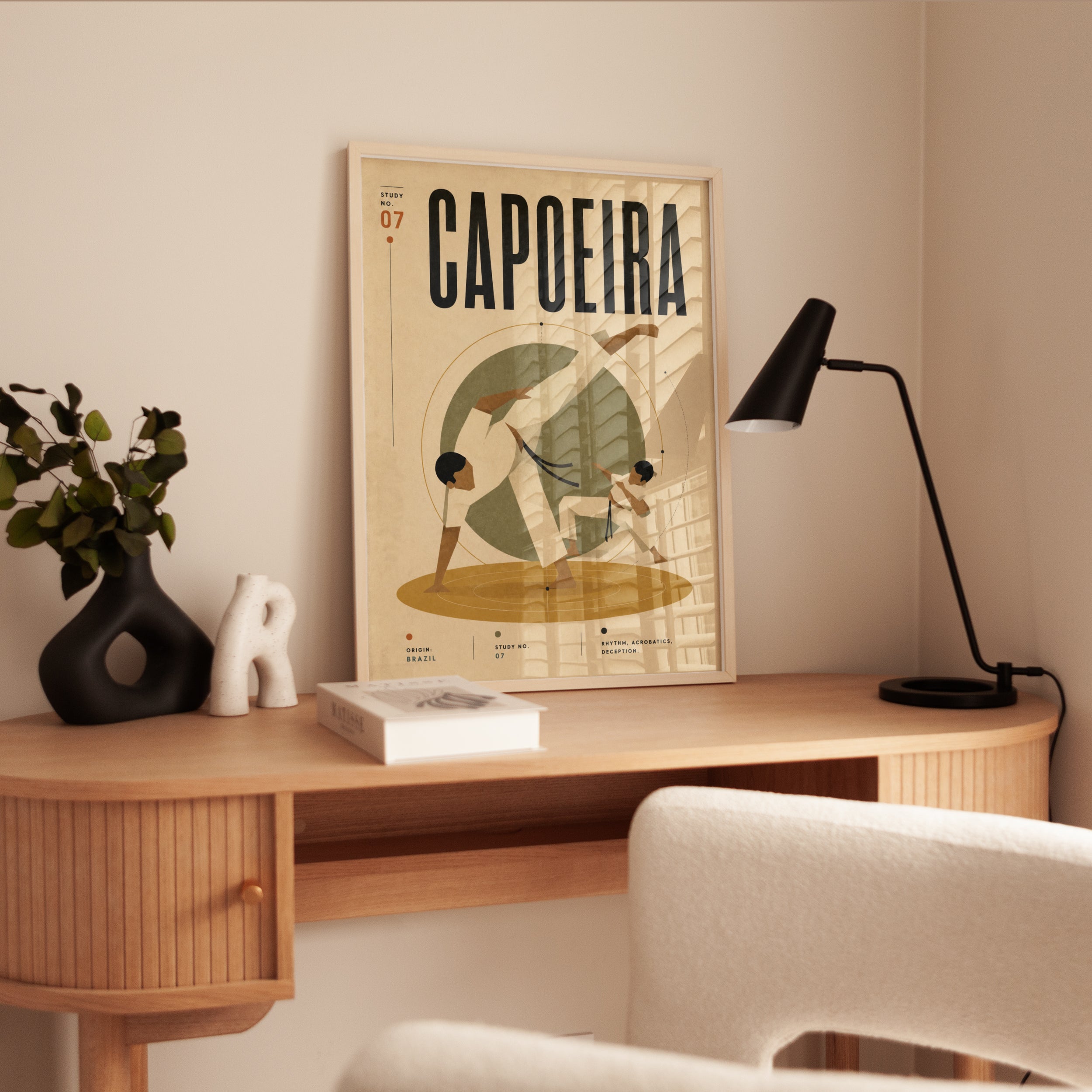 Capoeira Vintage Poster Print — Brazilian Martial Arts - interior