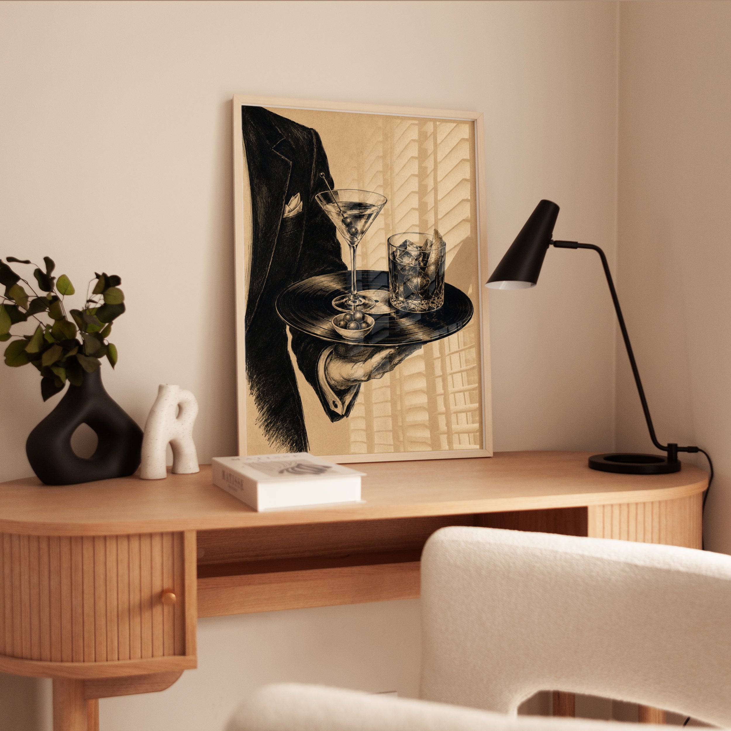 Cocktail Wall Art – Vintage Bar Decor - interior