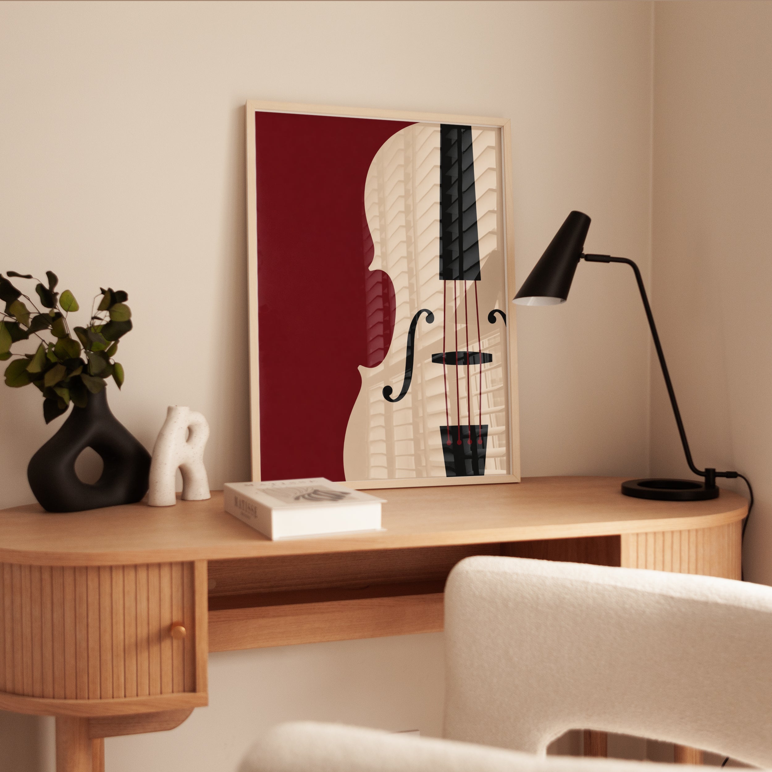Violin Wall Art – Musical Instrument Print - interior