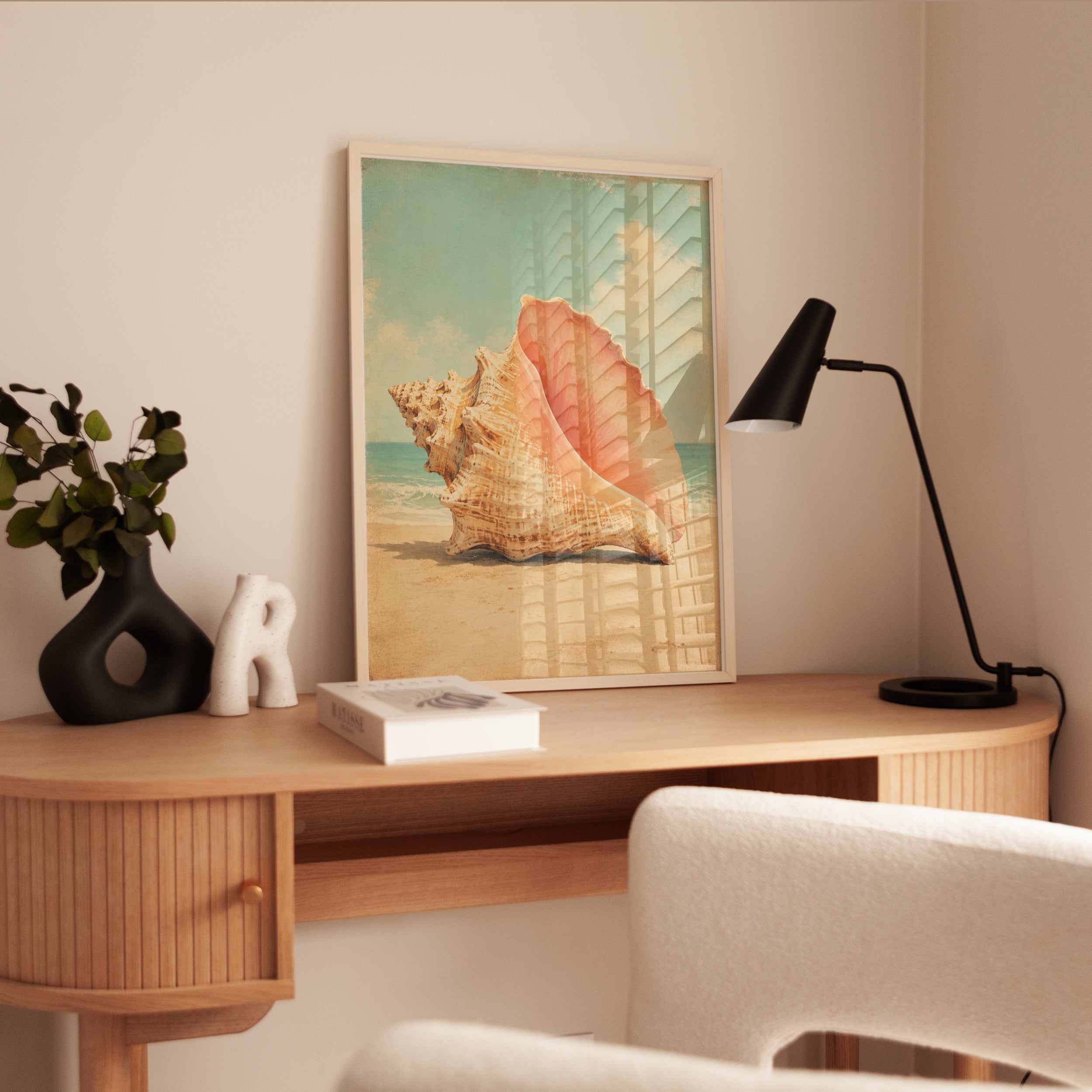 Seashell Wall Art – Coastal Print - interior