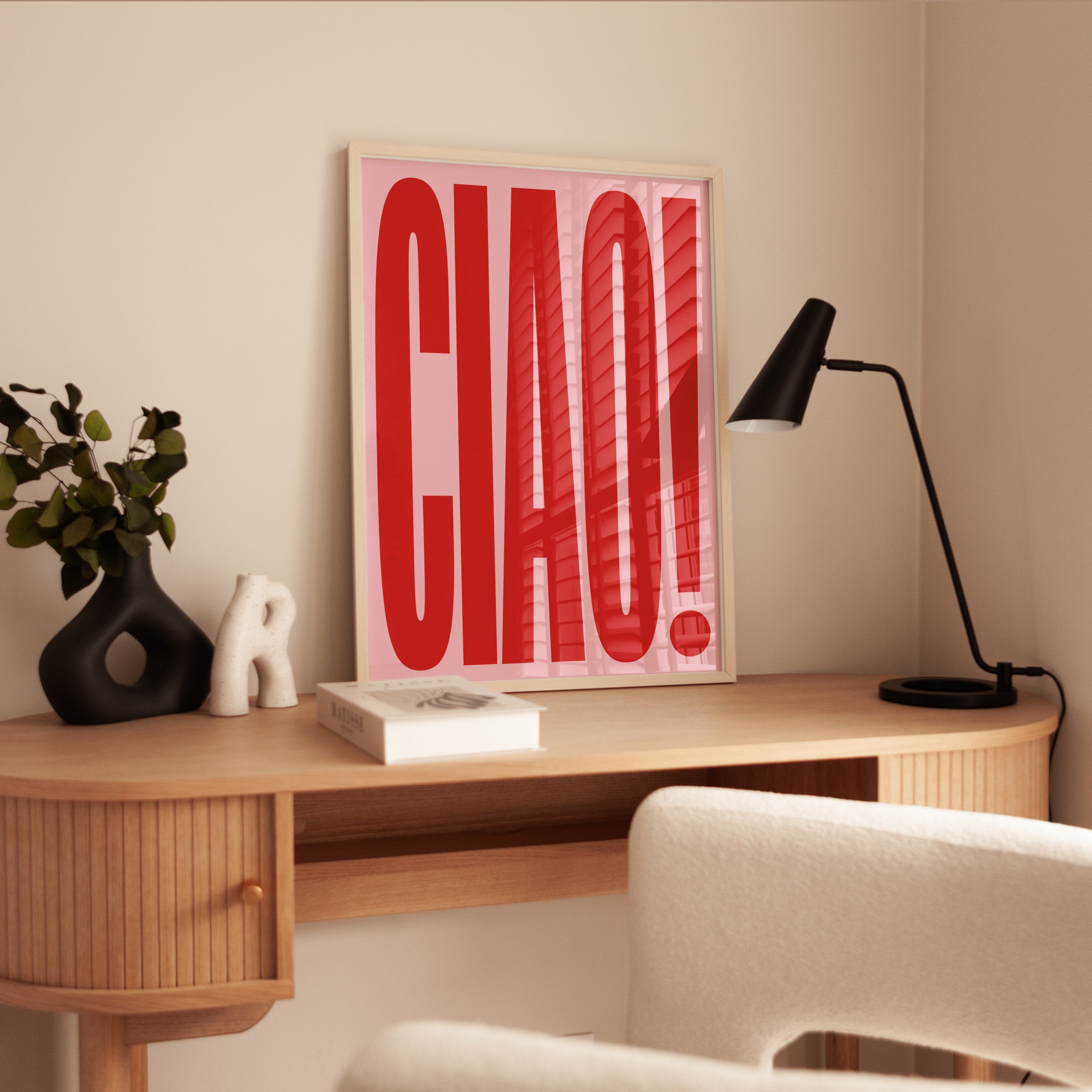 Ciao Wall Art – Italian Typography Print - interior