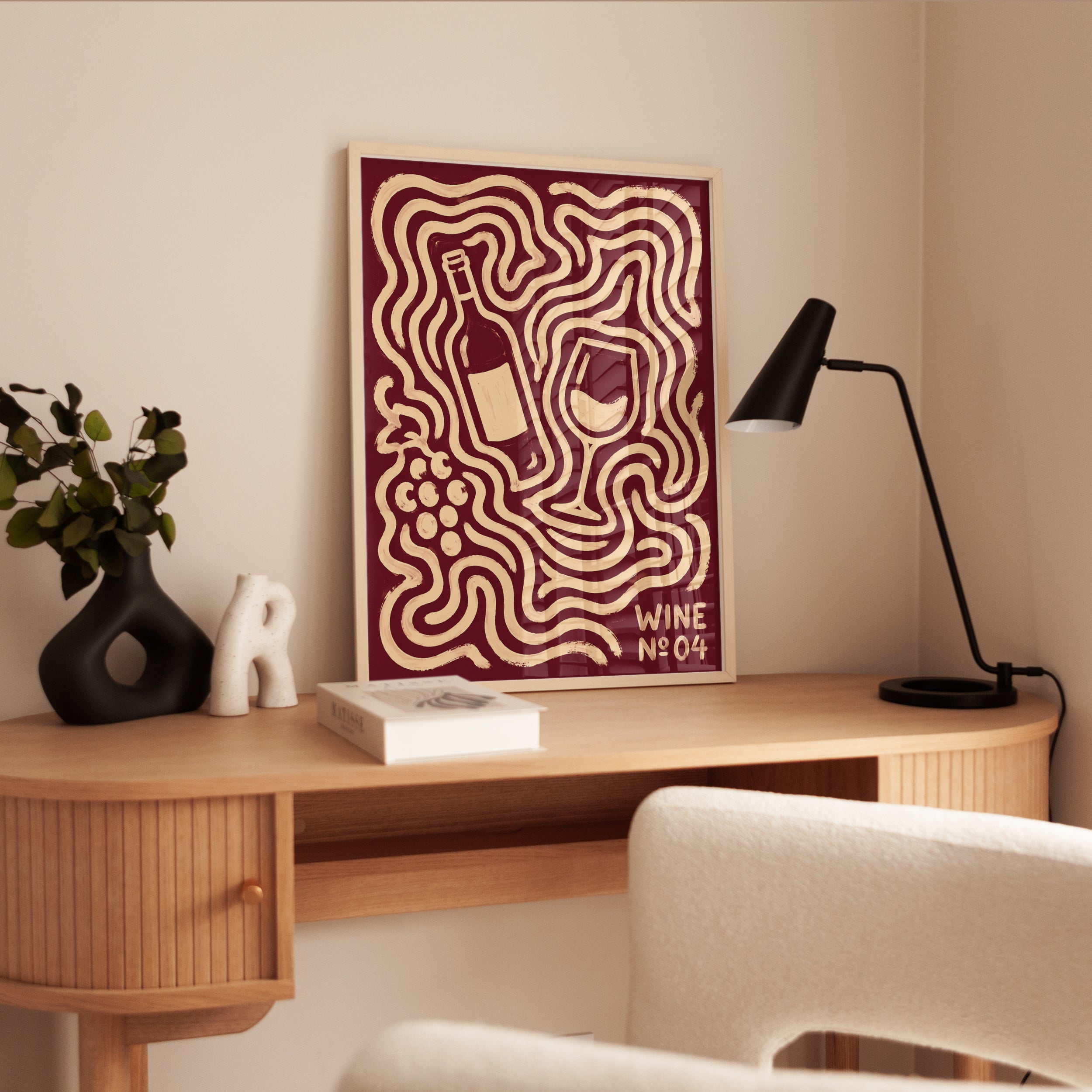 Wine Wall Art – Retro Kitchen Decor - interior