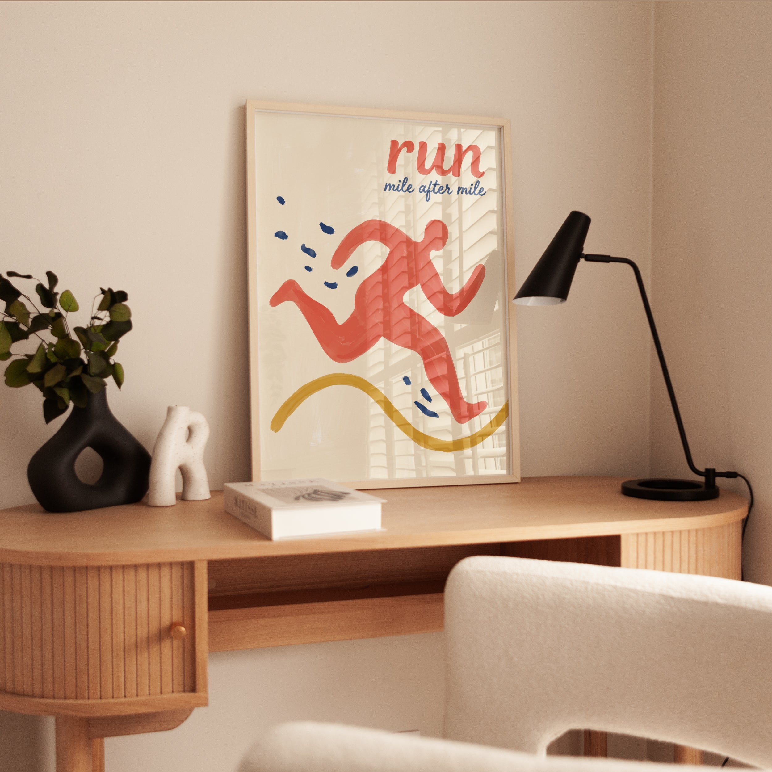 Motivational Running Print: Abstract Runner - interior