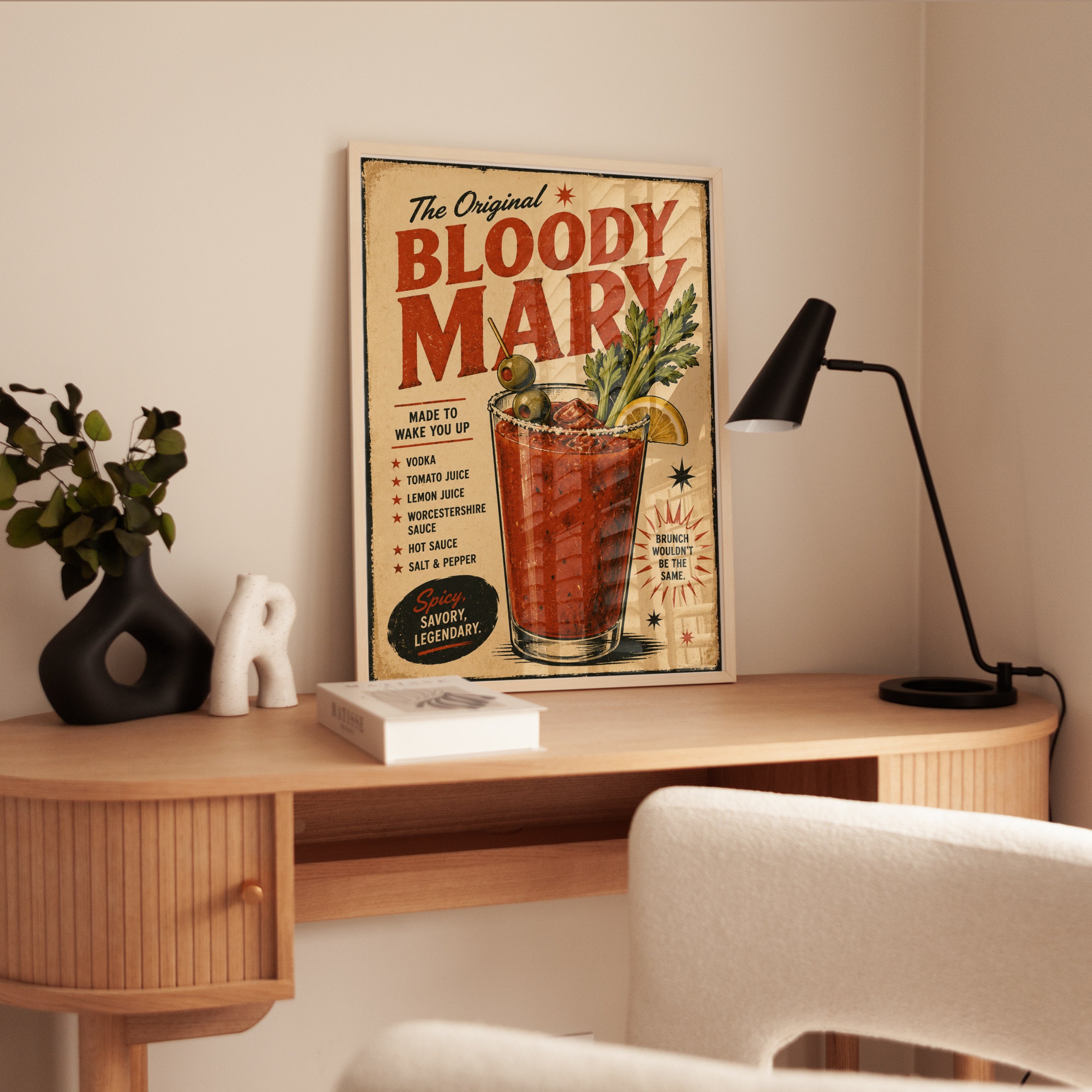 Bloody Mary Poster – Vintage Cocktail Print - interior