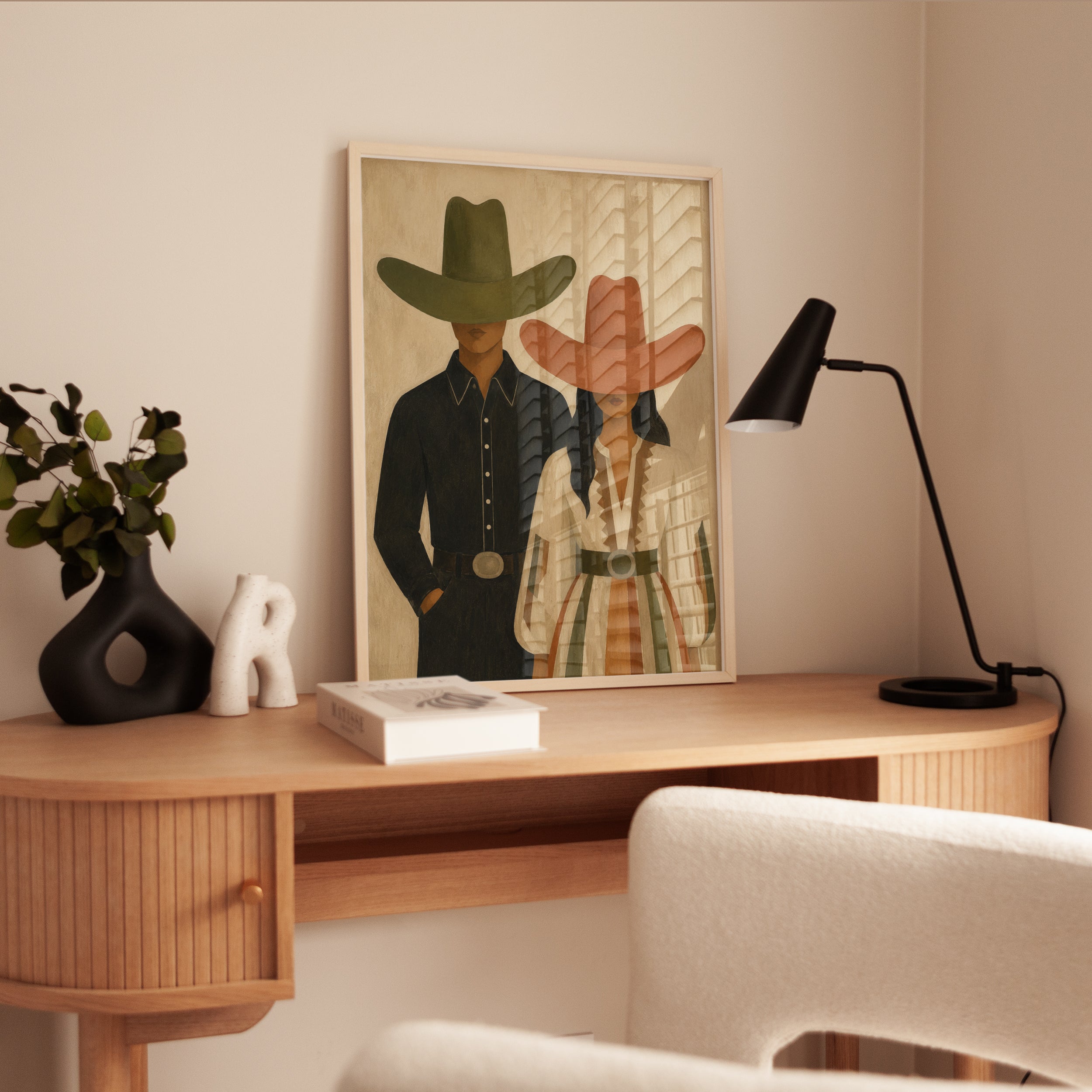Western Wall Art – Cowboy and Cowgirl Print - interior