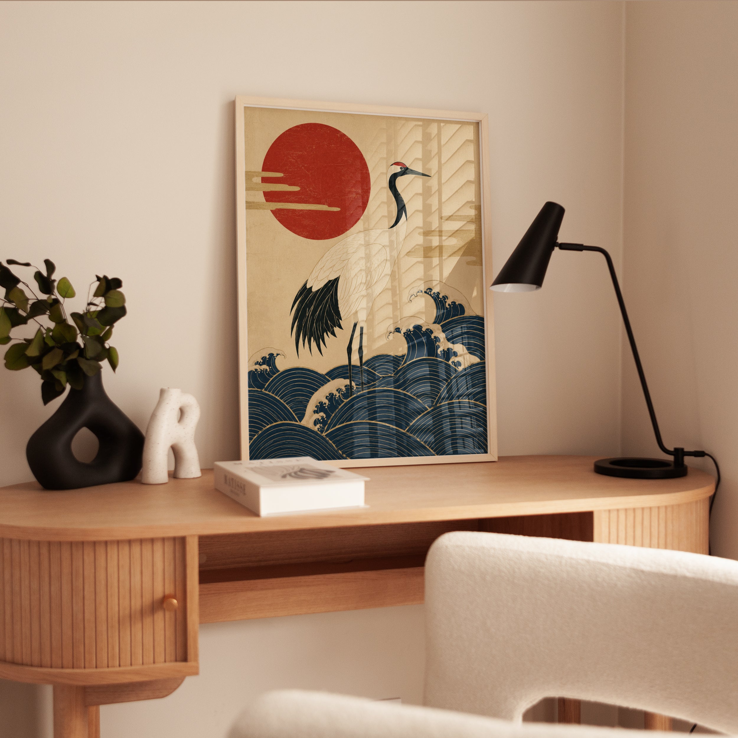 Japanese Crane Print - interior