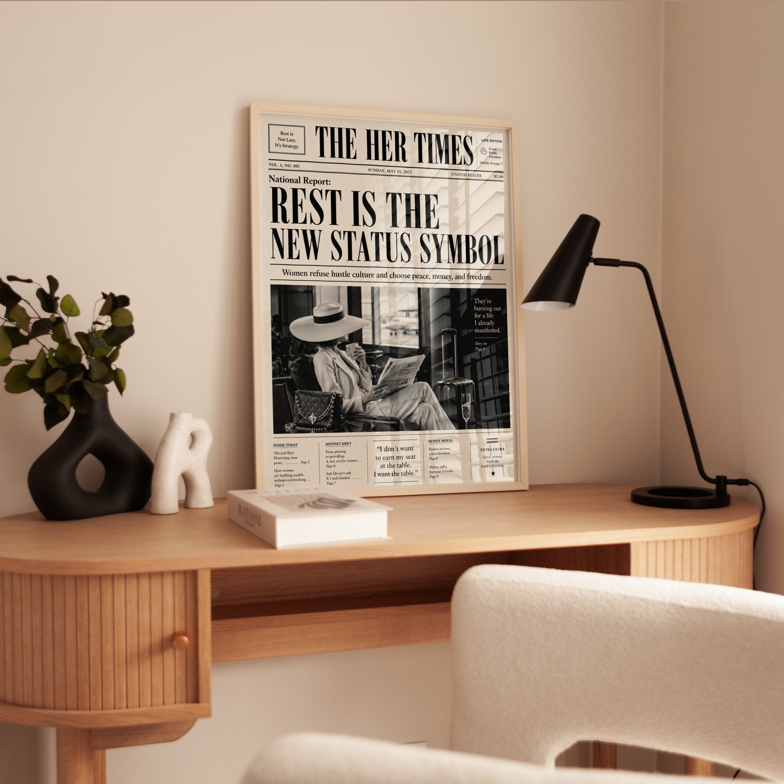 Feminist Newspaper Wall Art Print - interior