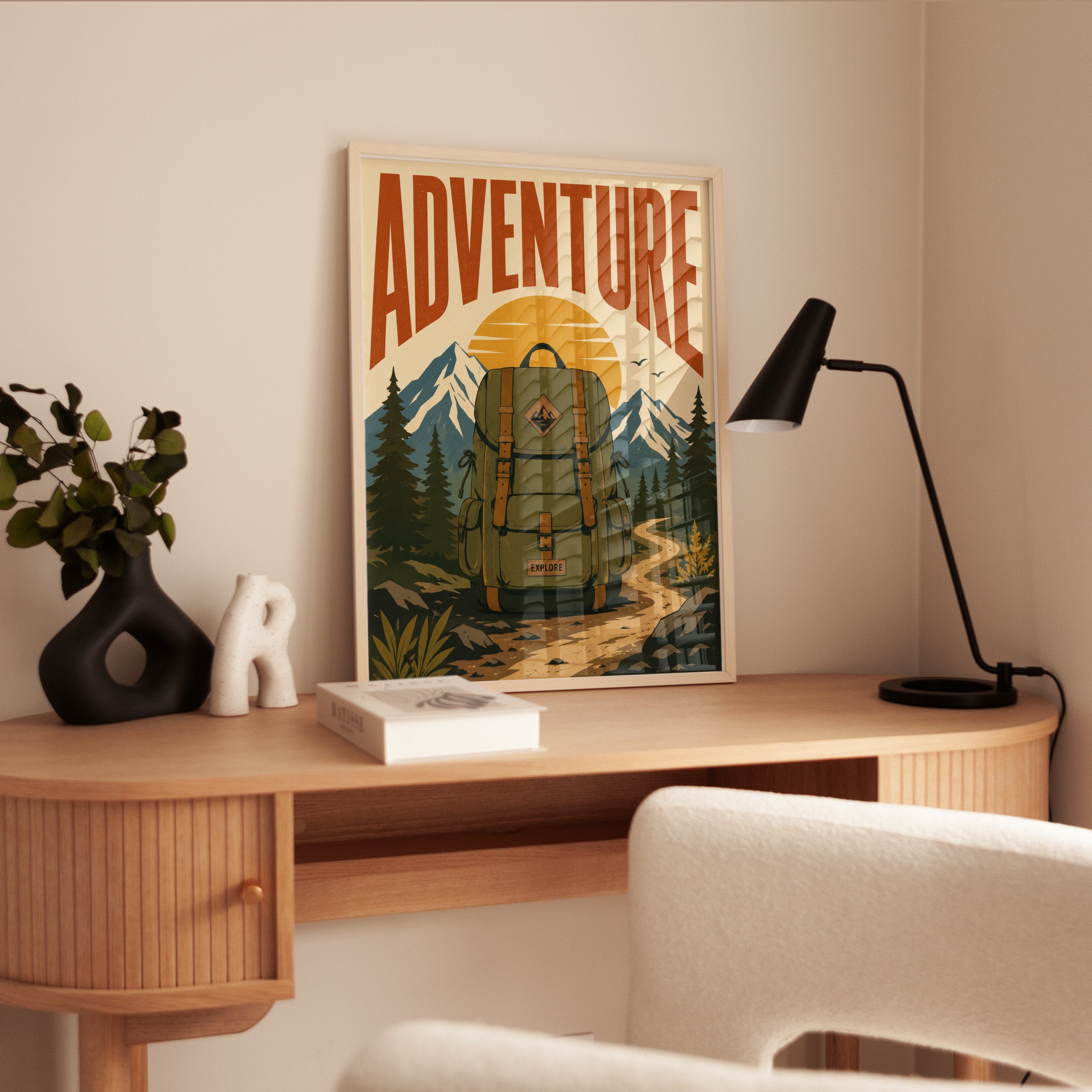 Adventure Wall Art – Vintage Travel Poster - interior