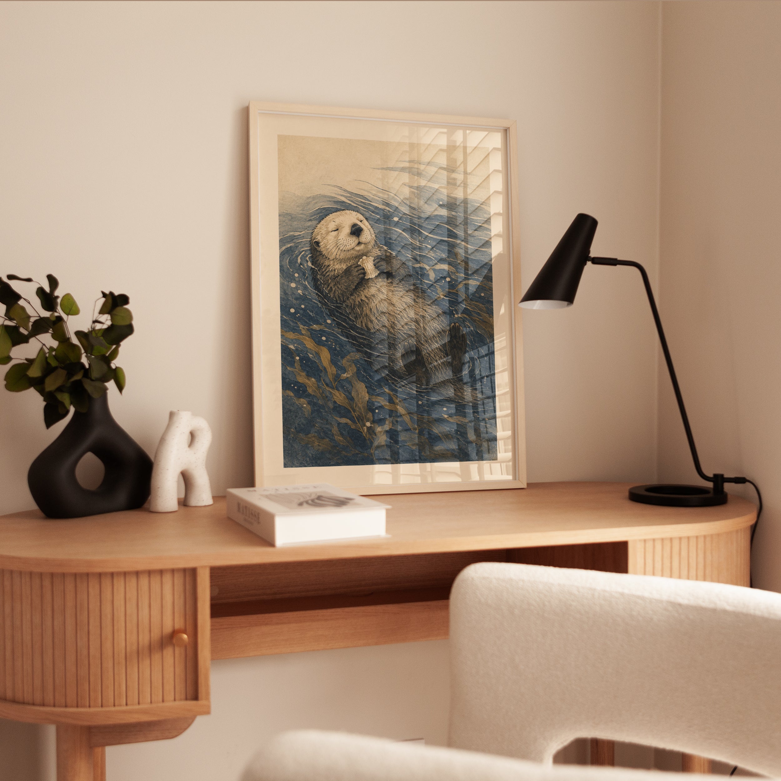 Sea Otter Wall Art – Marine Animal Print - interior