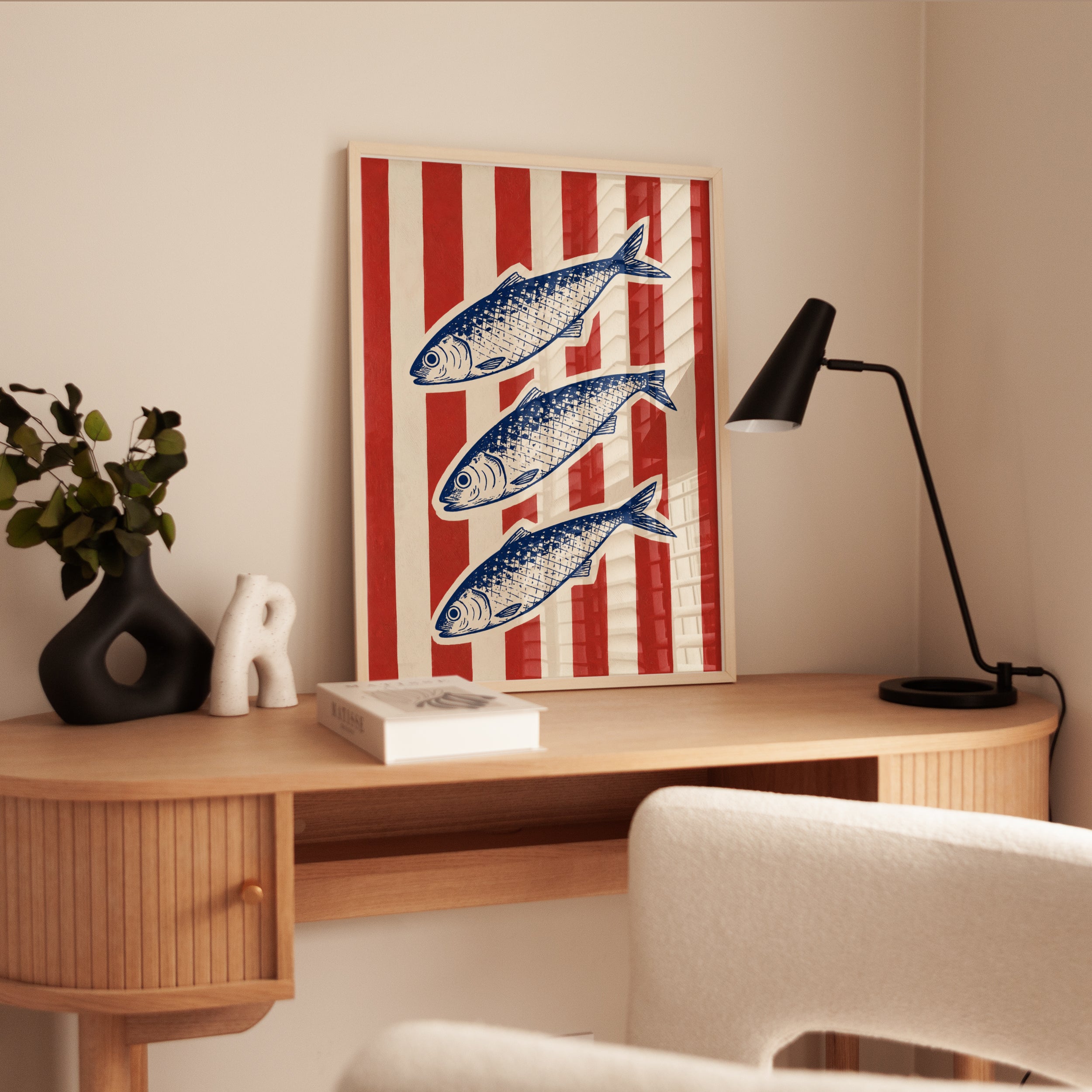 Nautical Fish Wall Art – Coastal Kitchen Decor - interior