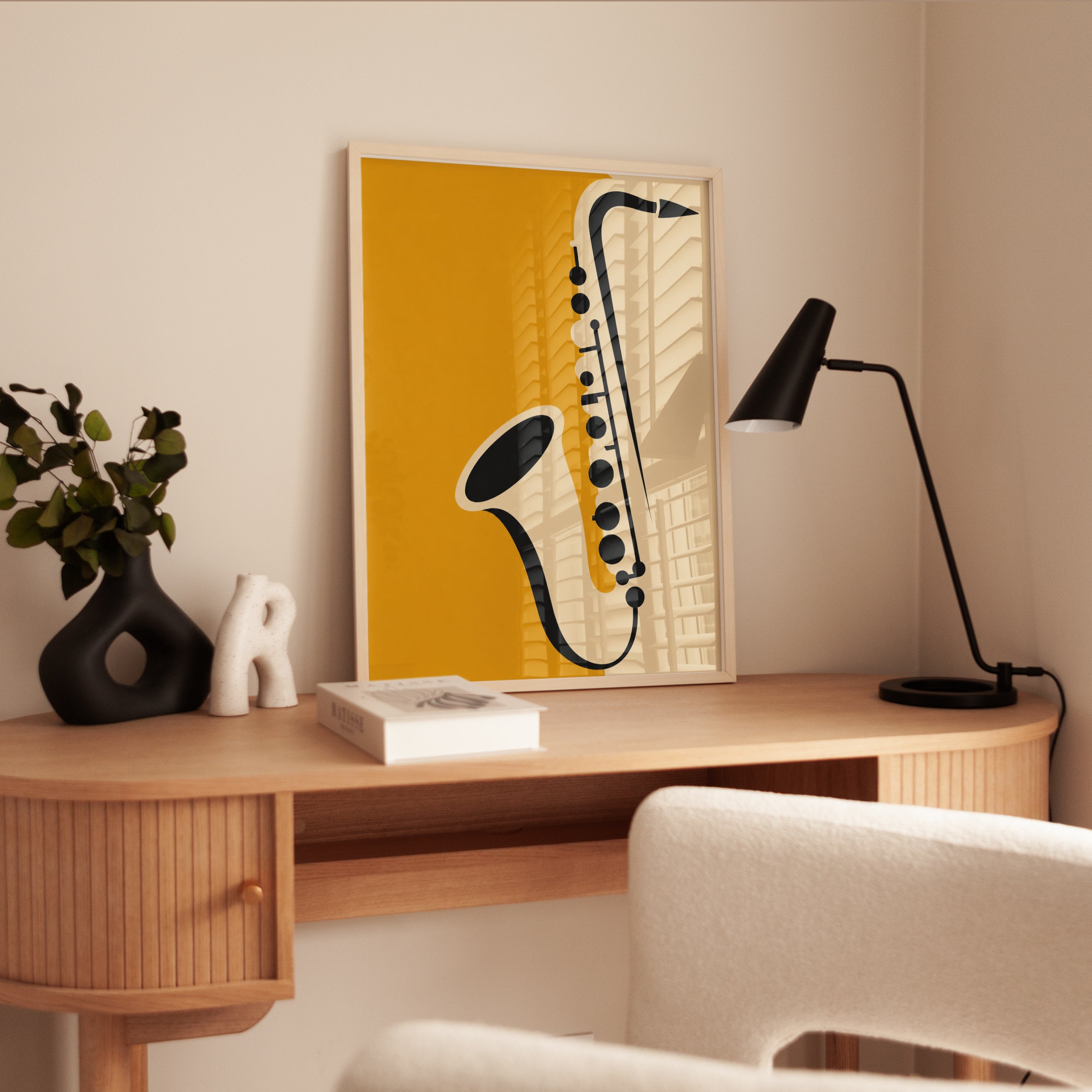 Saxophone Wall Art – Jazz Music Print - interior