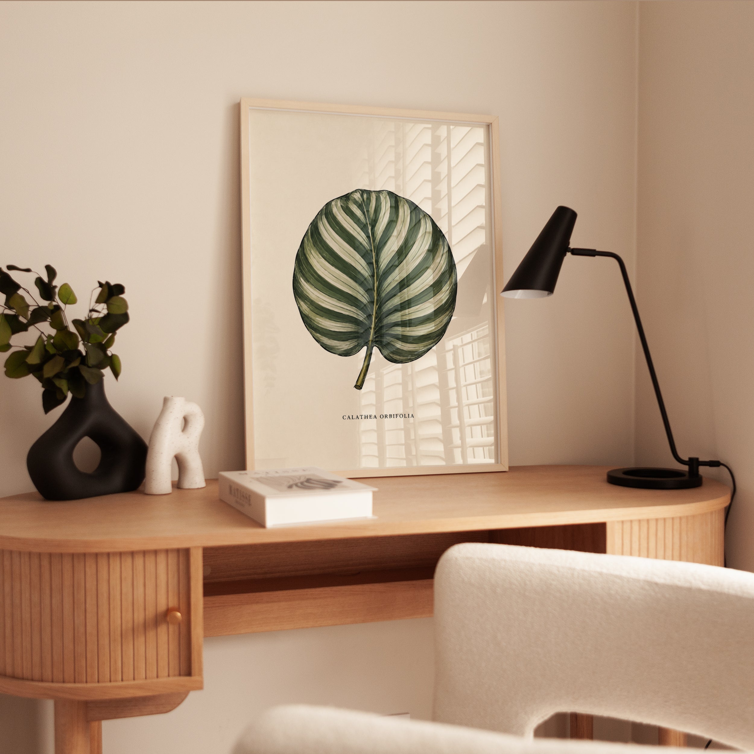 Calathea Wall Art – Botanical Leaf Print - interior