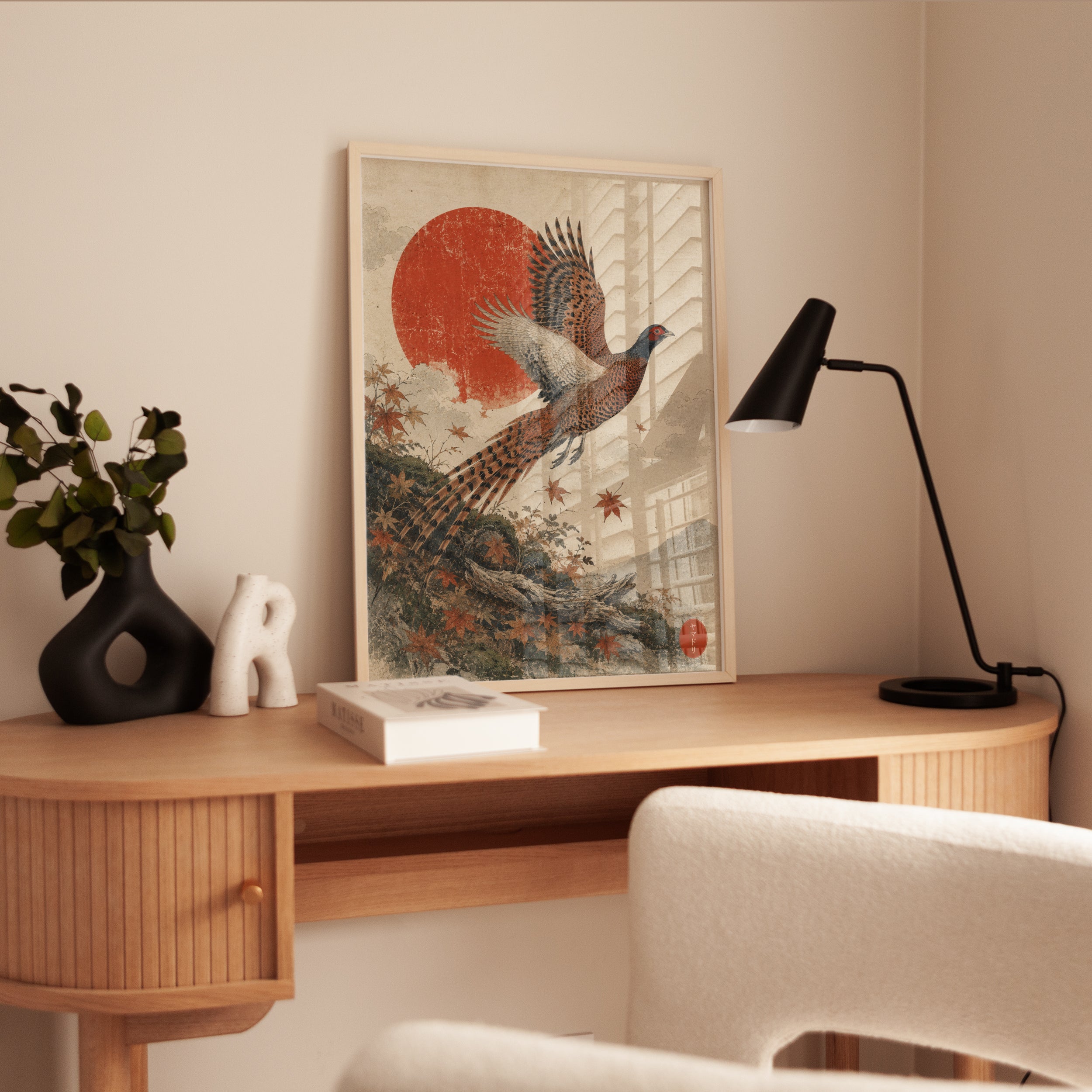 Japanese Pheasant Print – Vintage Bird Art - interior