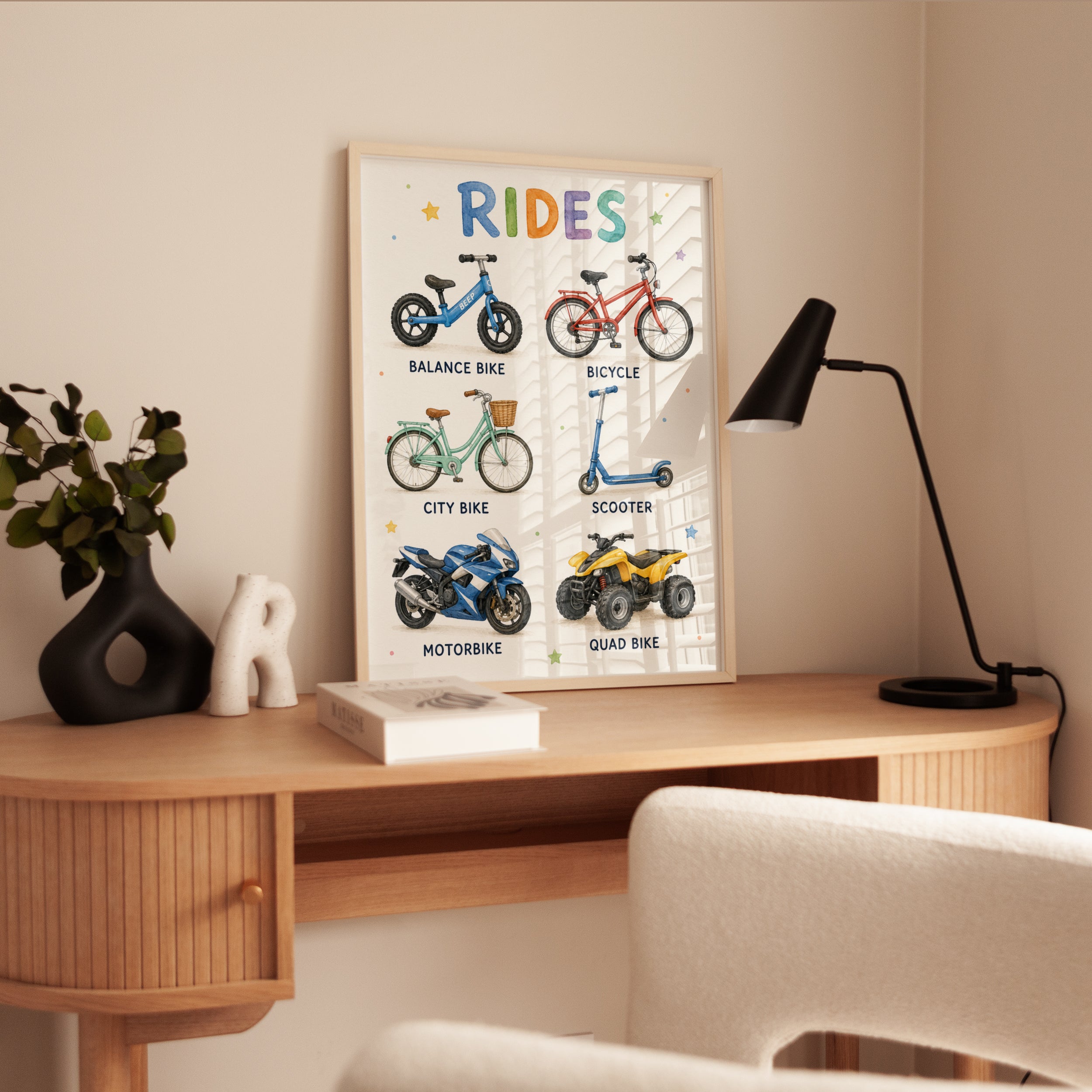 Types of Rides Print: Balance Bike – Scooter - interior