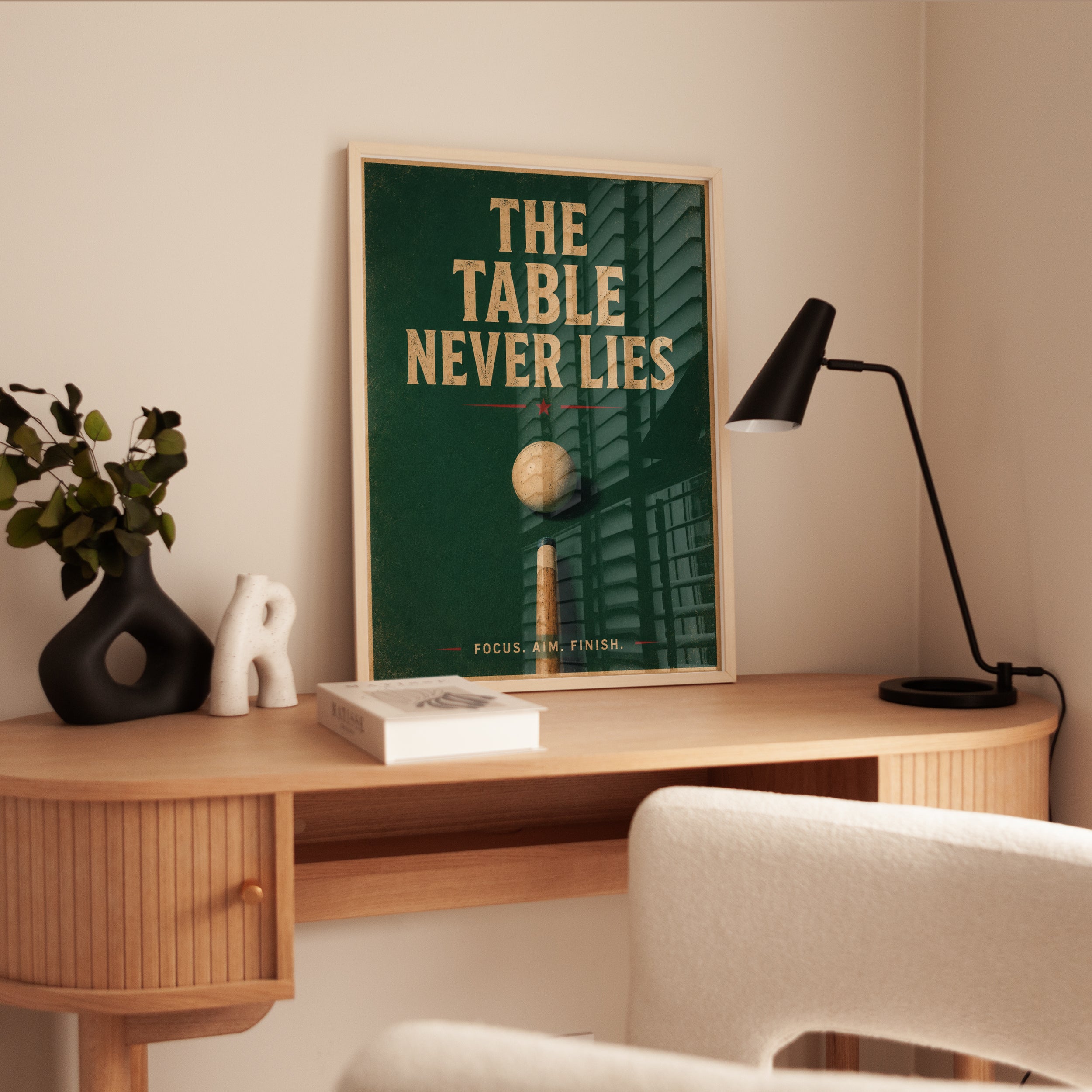 Vintage Billiards Print – Pool Room Decor - interior