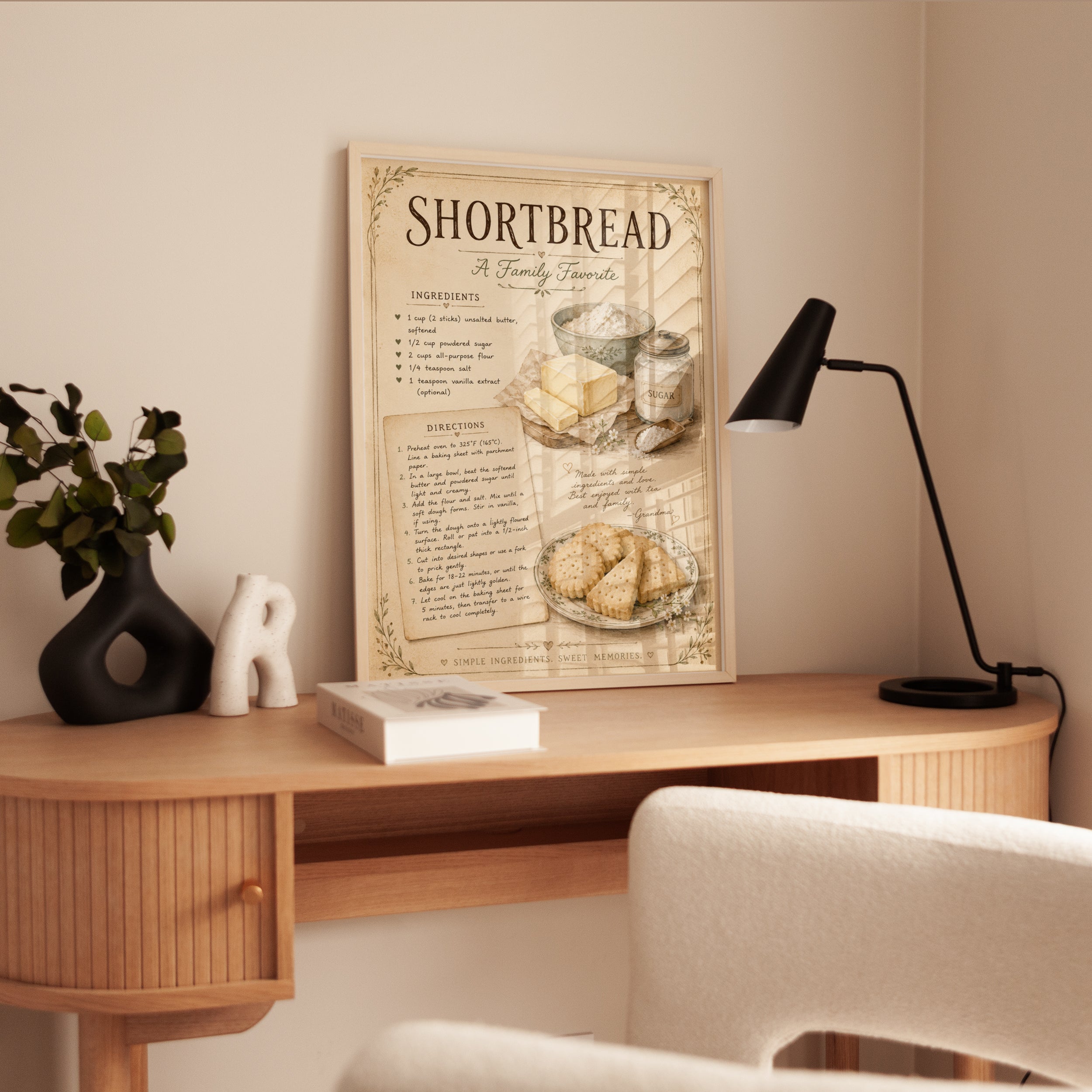 Shortbread Recipe Print - interior
