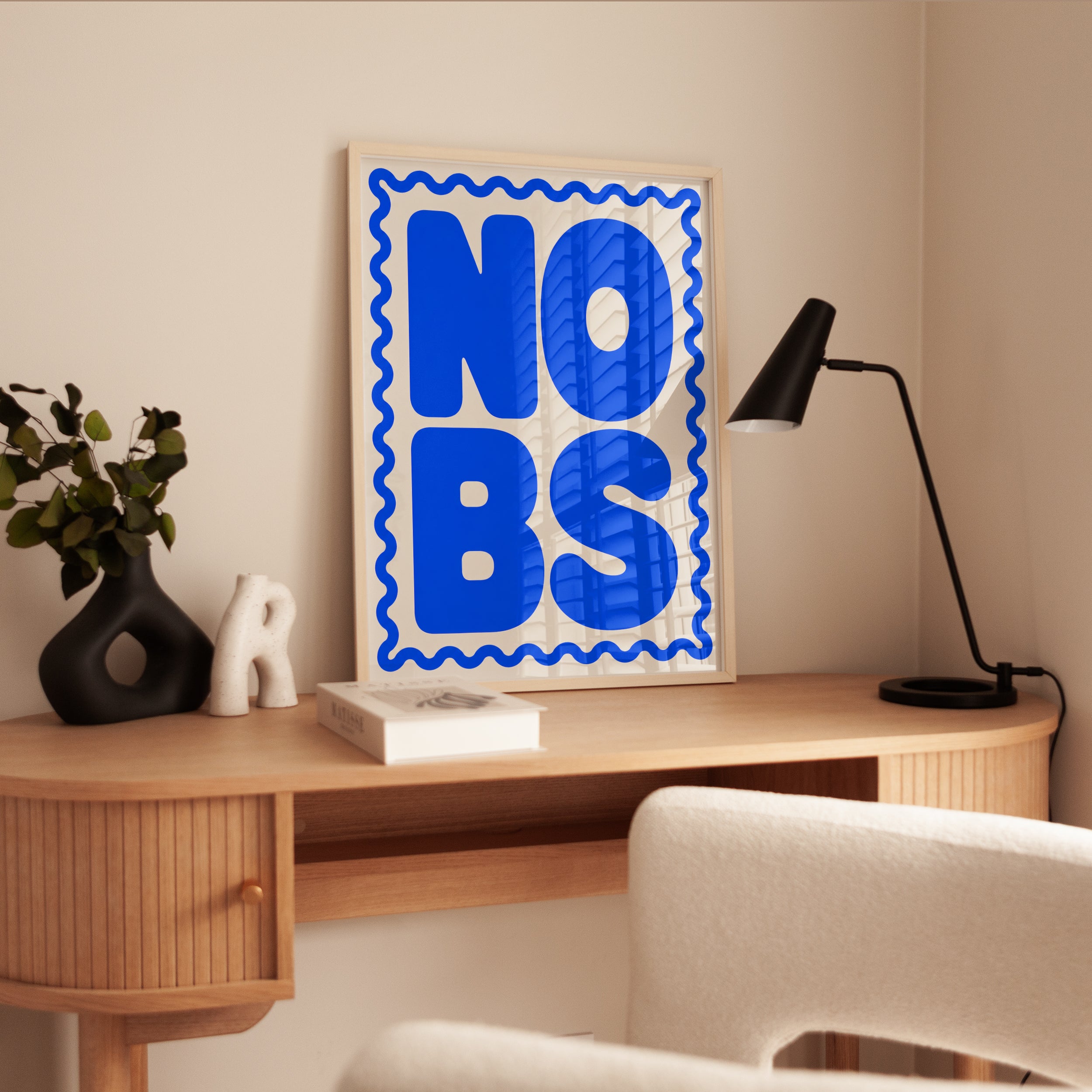 Nobs Print – Retro Typography Wall Art - interior