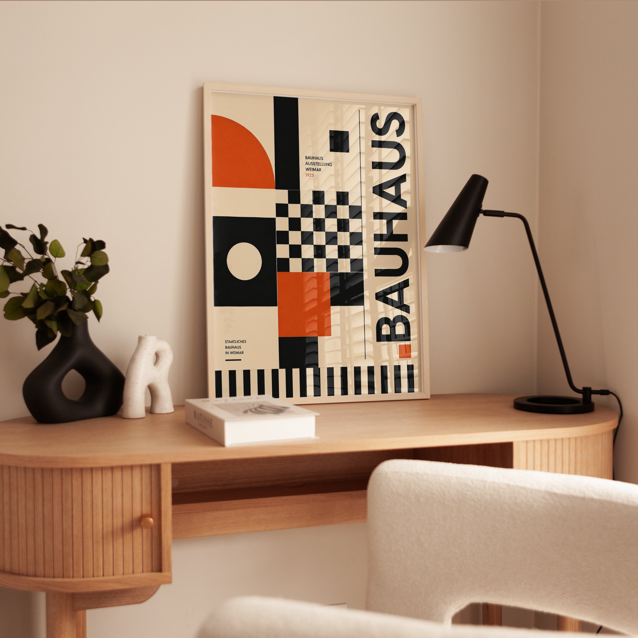 Bauhaus Wall Art Print: 1923 Geometric Design - interior