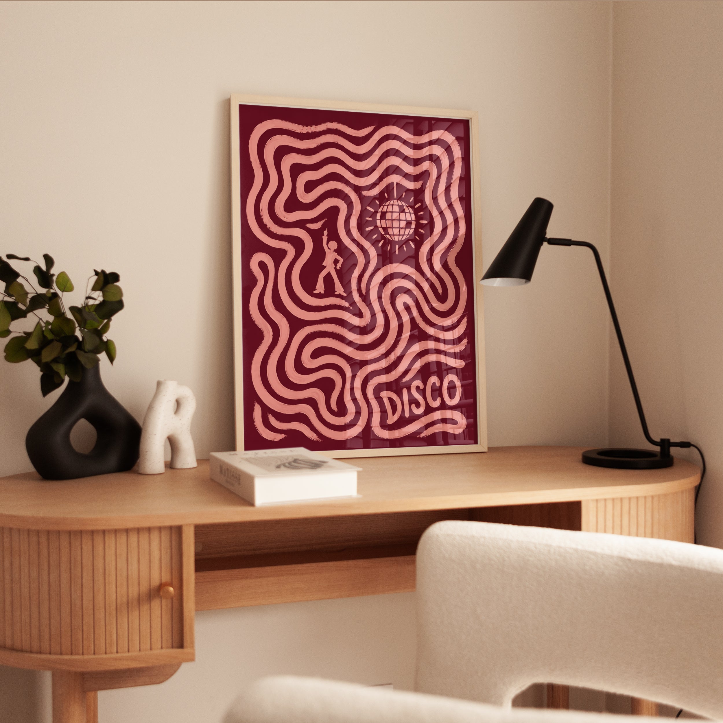 Disco Wall Art – Retro Dance Floor Print - interior