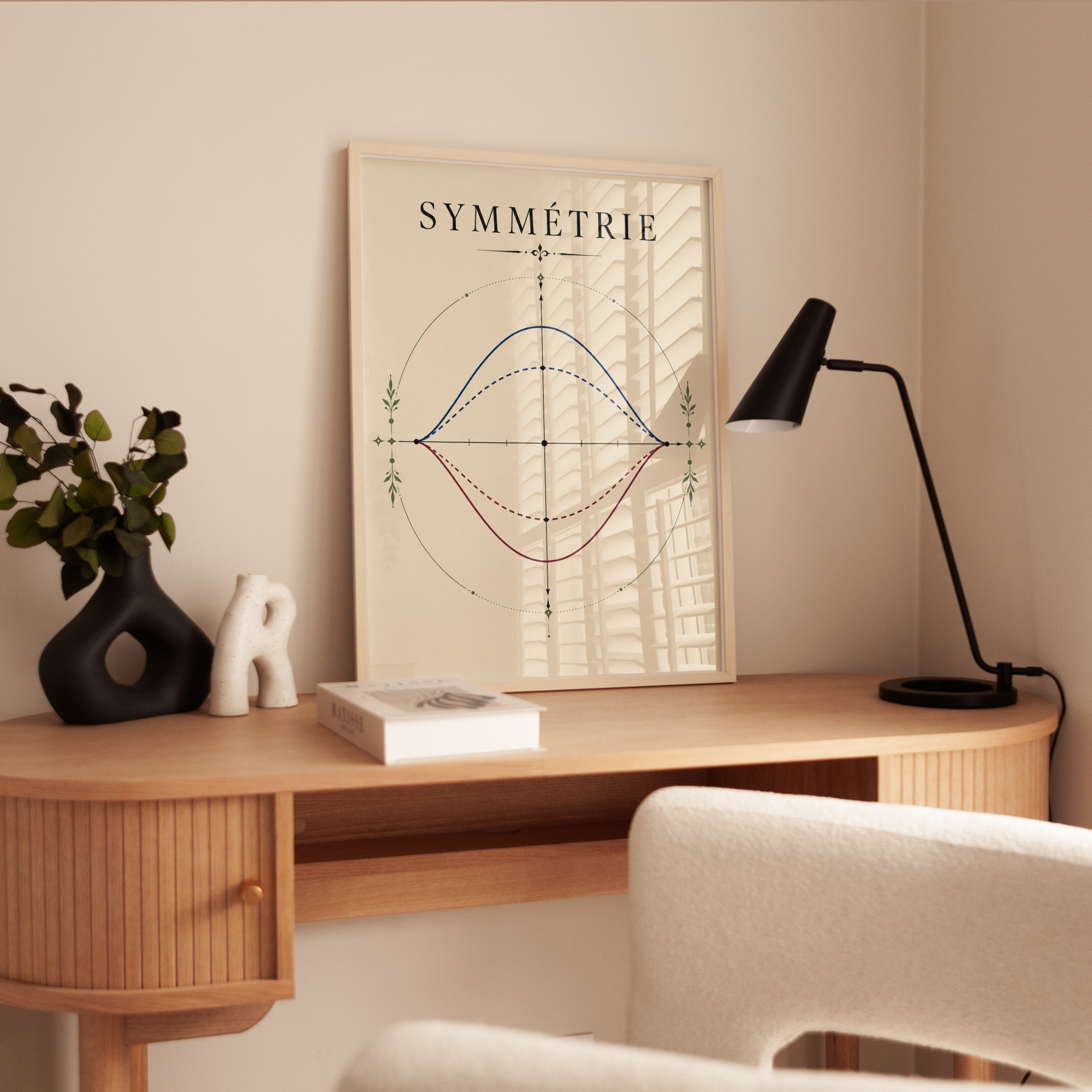 Symmetry Wall Art – Geometric Typography Print - interior