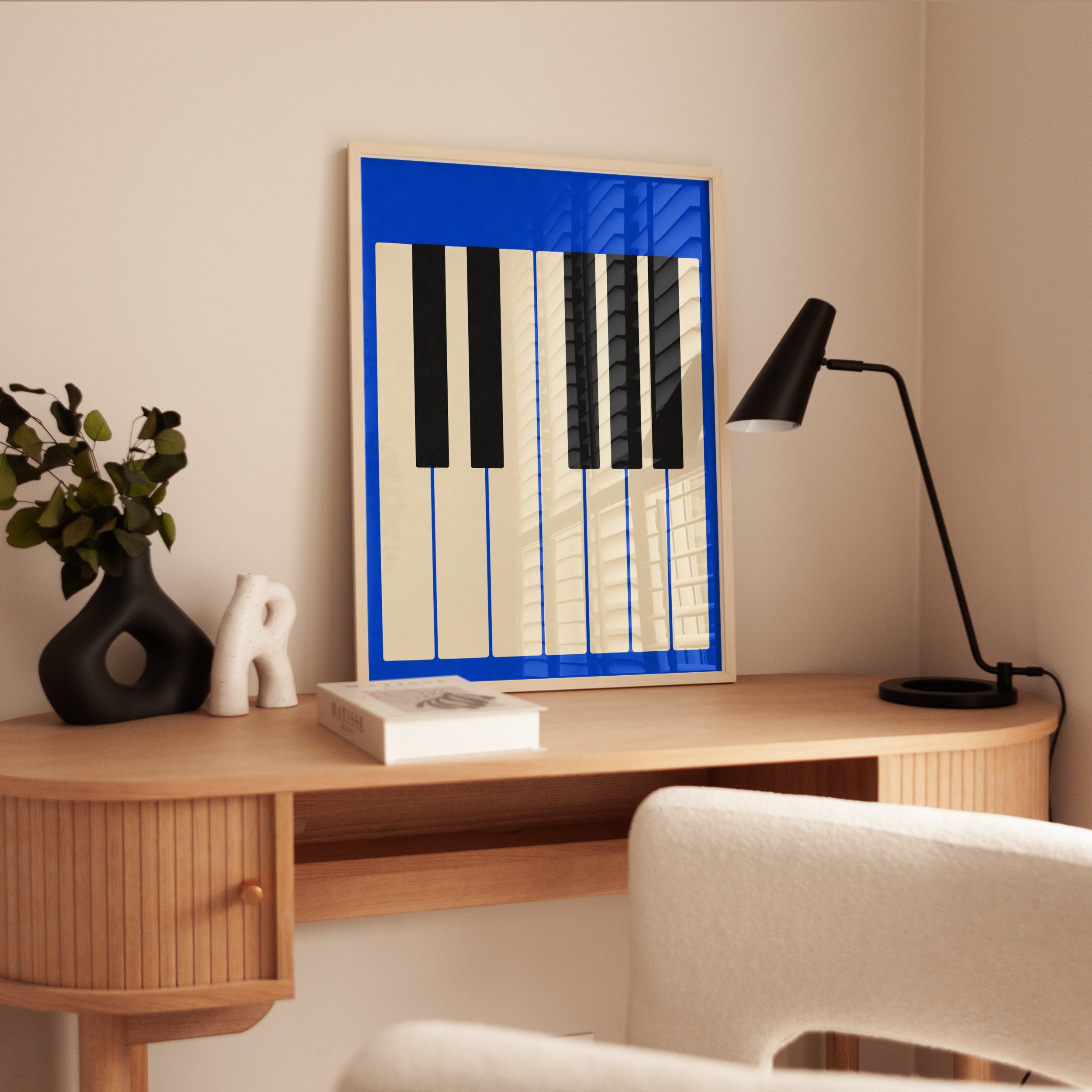Piano Keys Art Print — Bold Graphic Music Poster - interior