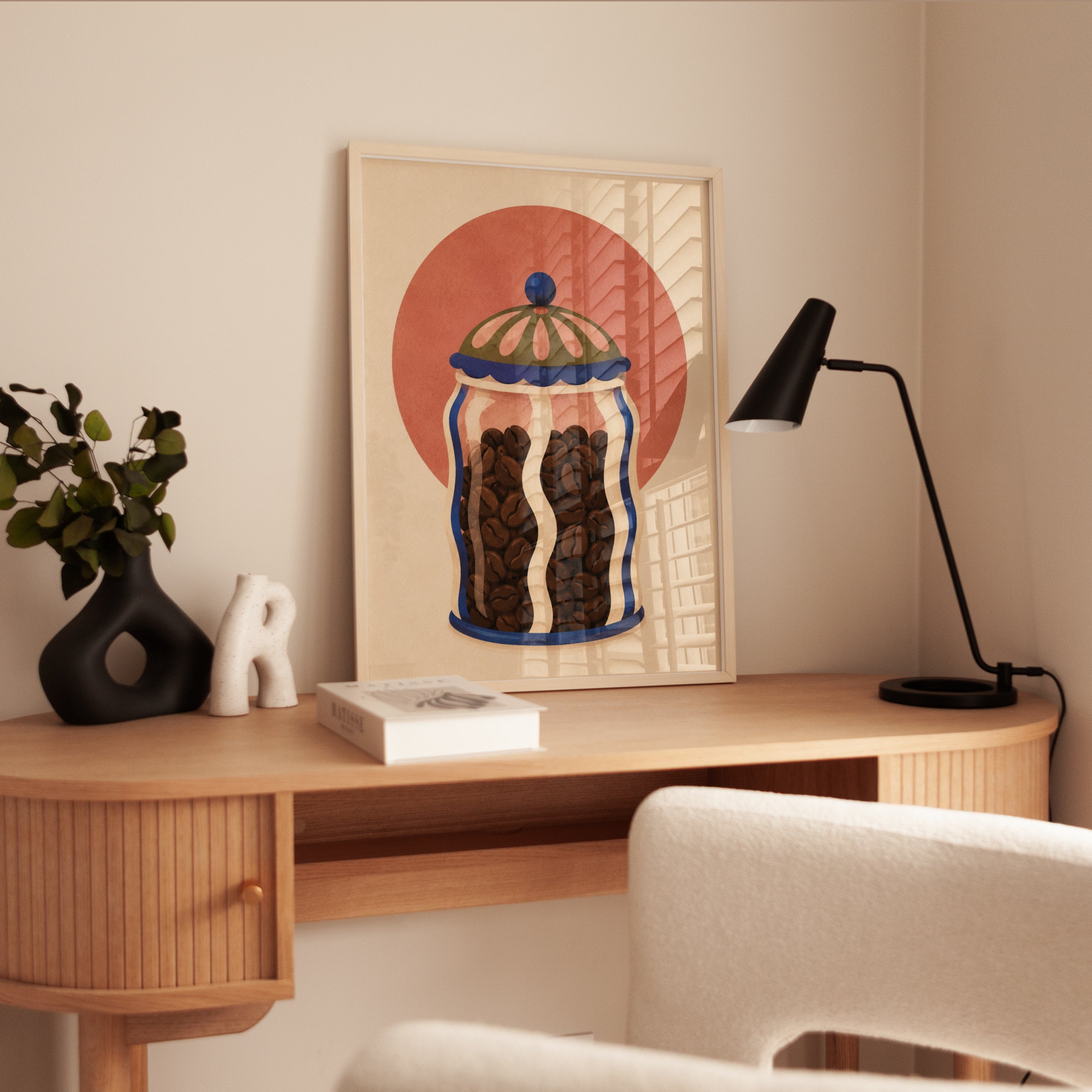 Retro Coffee Jar Print - interior