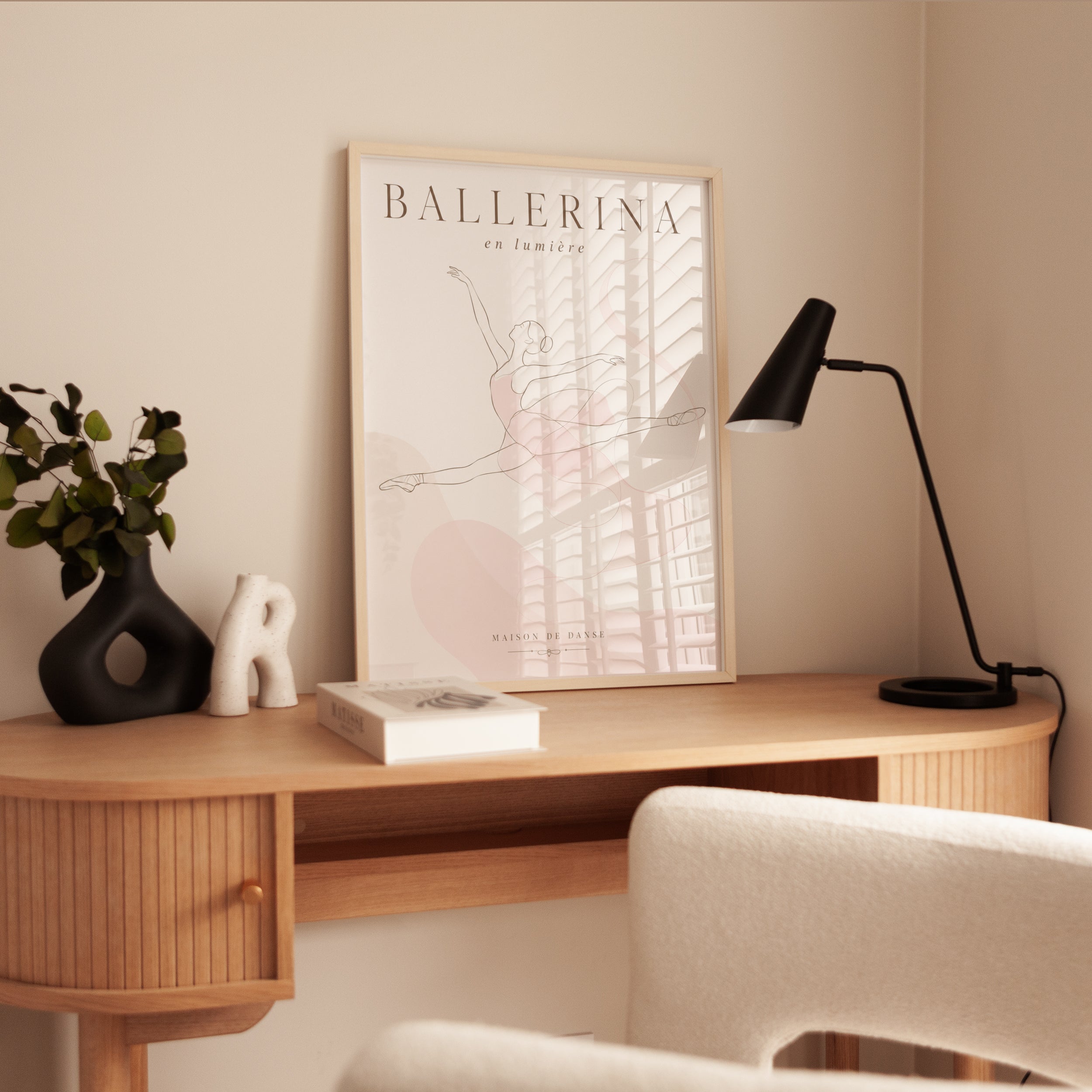 Ballerina Line Art Print - interior