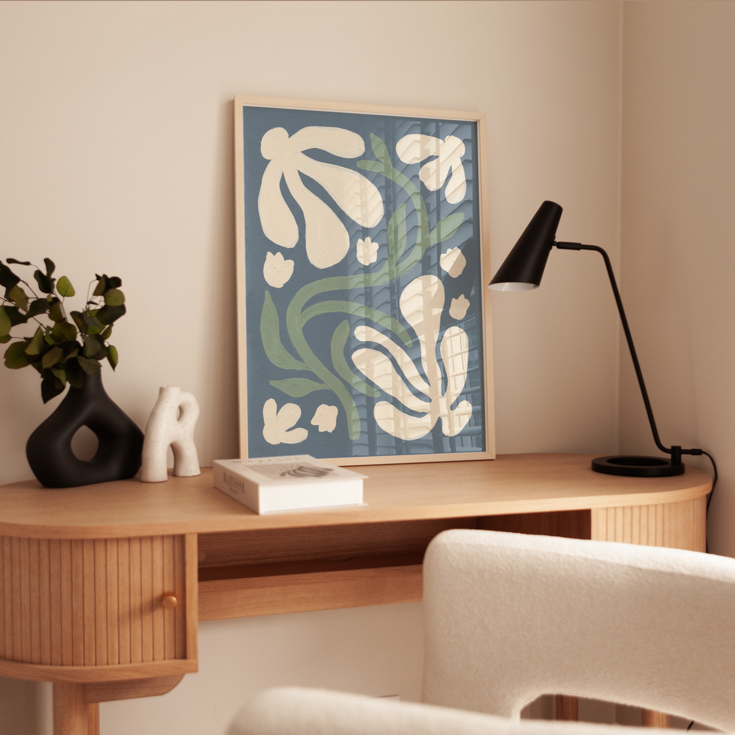 Abstract Floral Art Print - interior