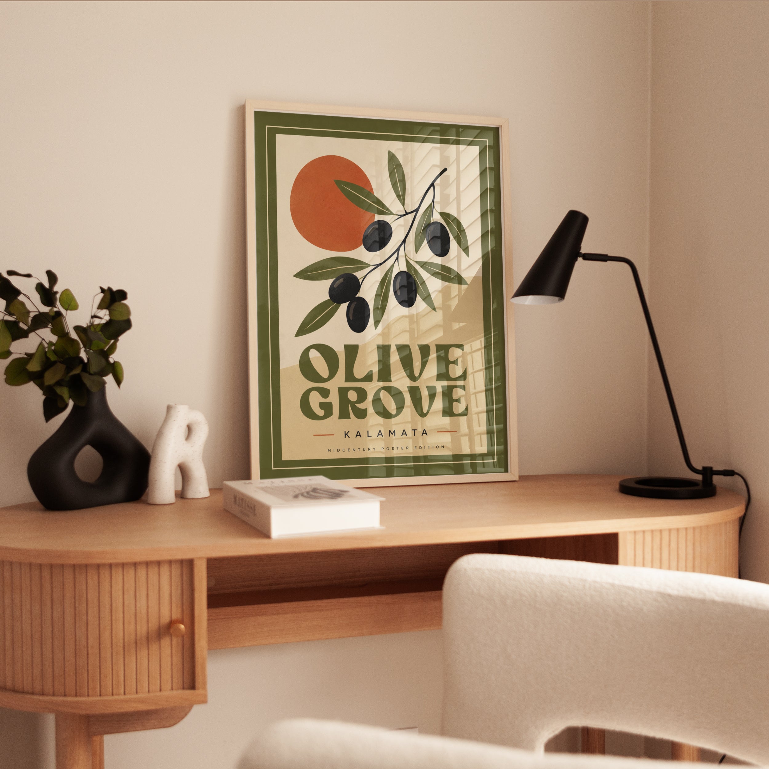 Mediterranean Olive Grove Poster - interior