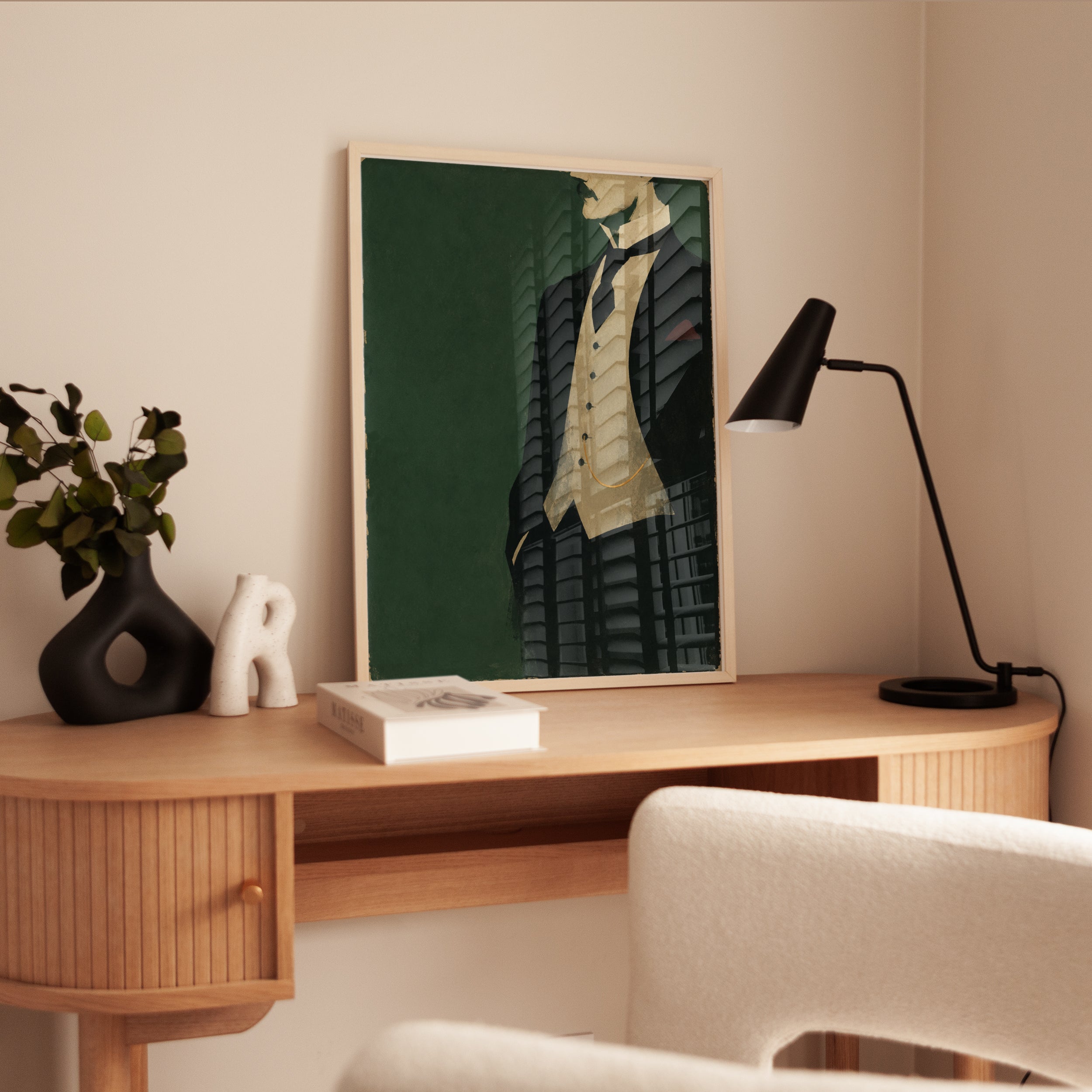 Gentleman Portrait Print – Vintage Man Wall Art - interior