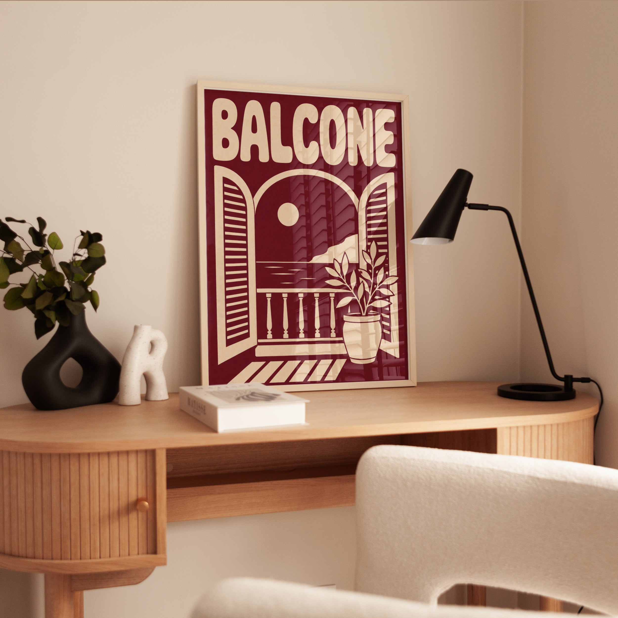 Mediterranean Balcony Art Print - interior