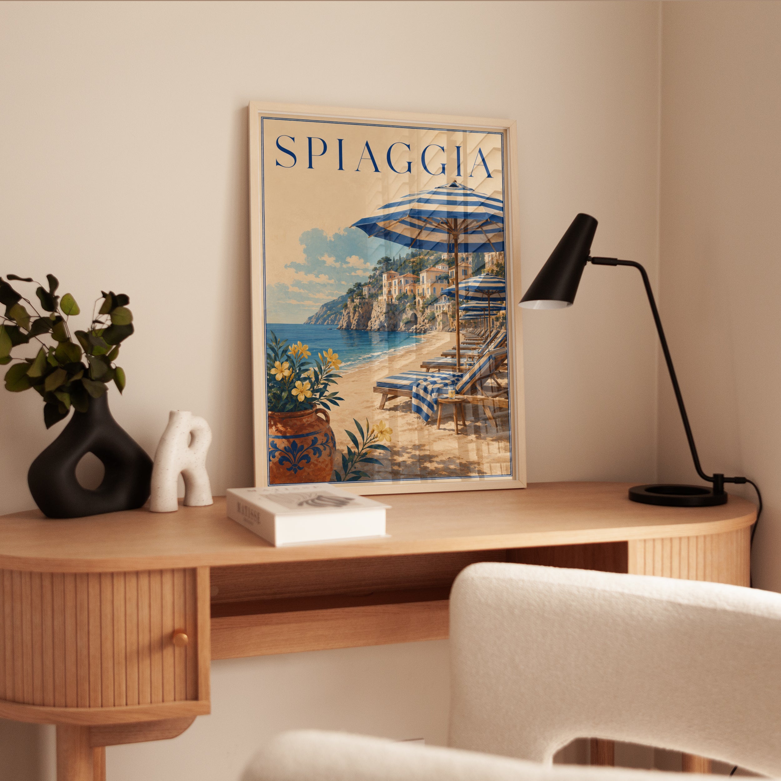 Spiaggia Travel Poster - interior