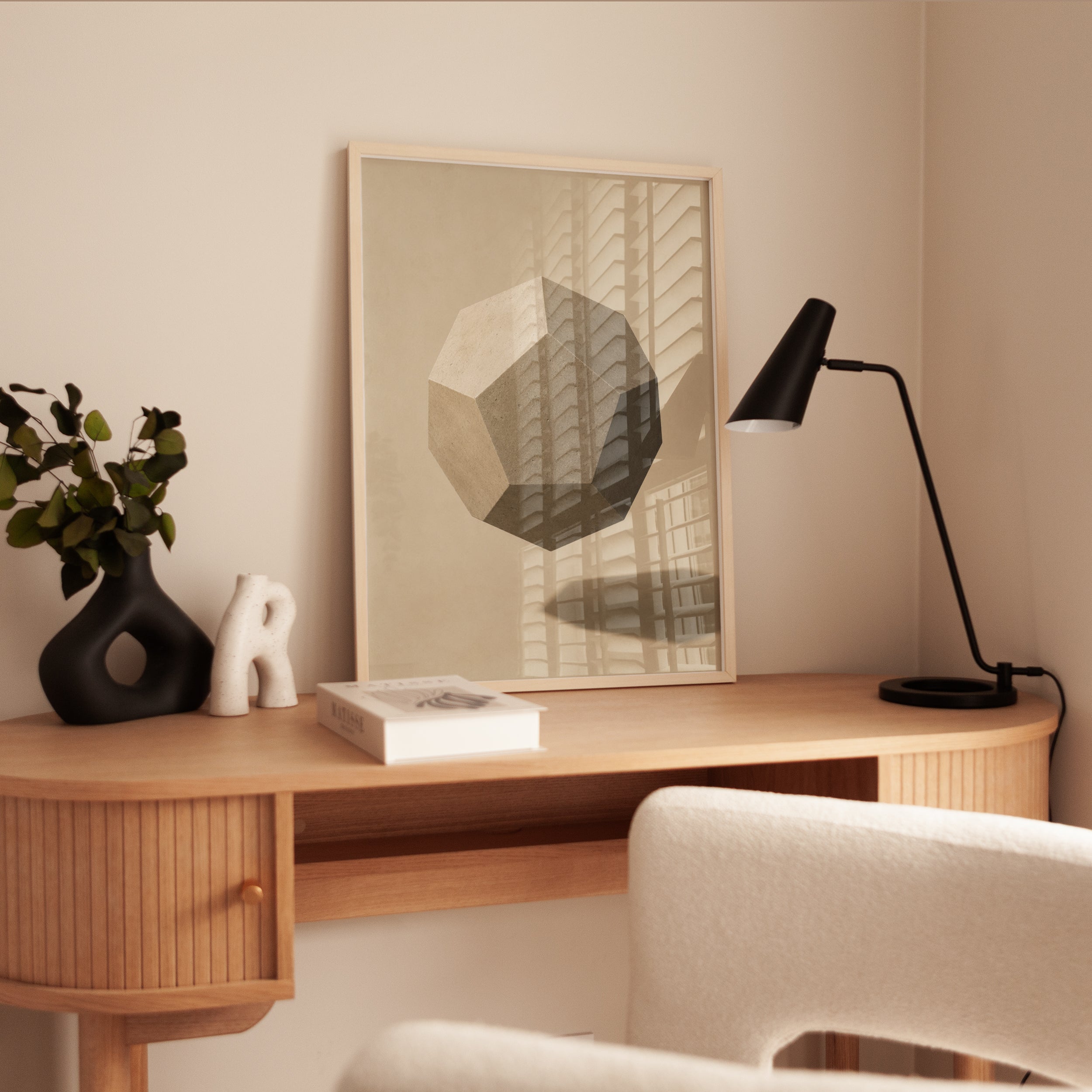Geometric Wall Art – Abstract Shape Print - interior