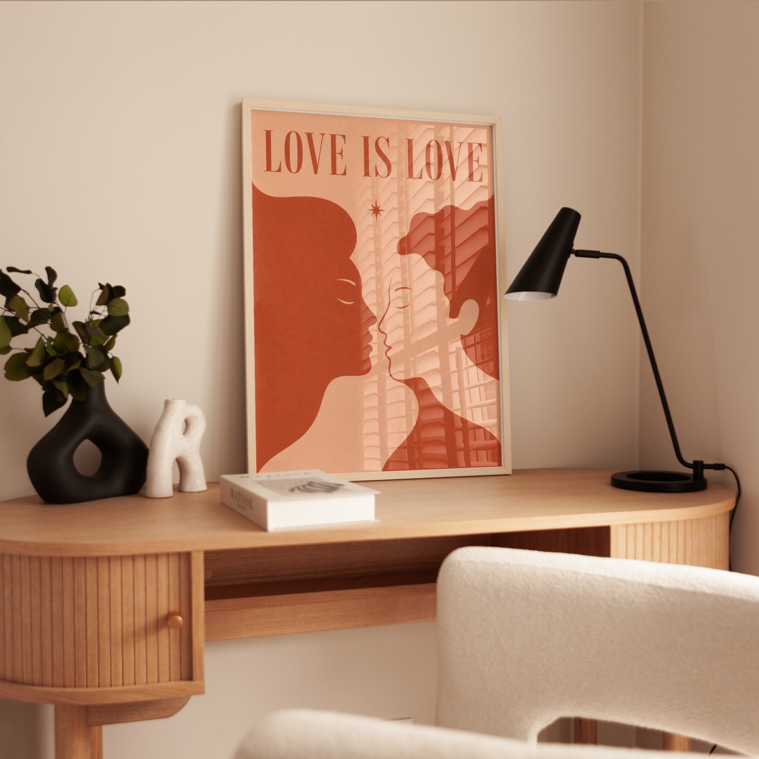 Love Is Love Poster – Romantic Wall Art - interior
