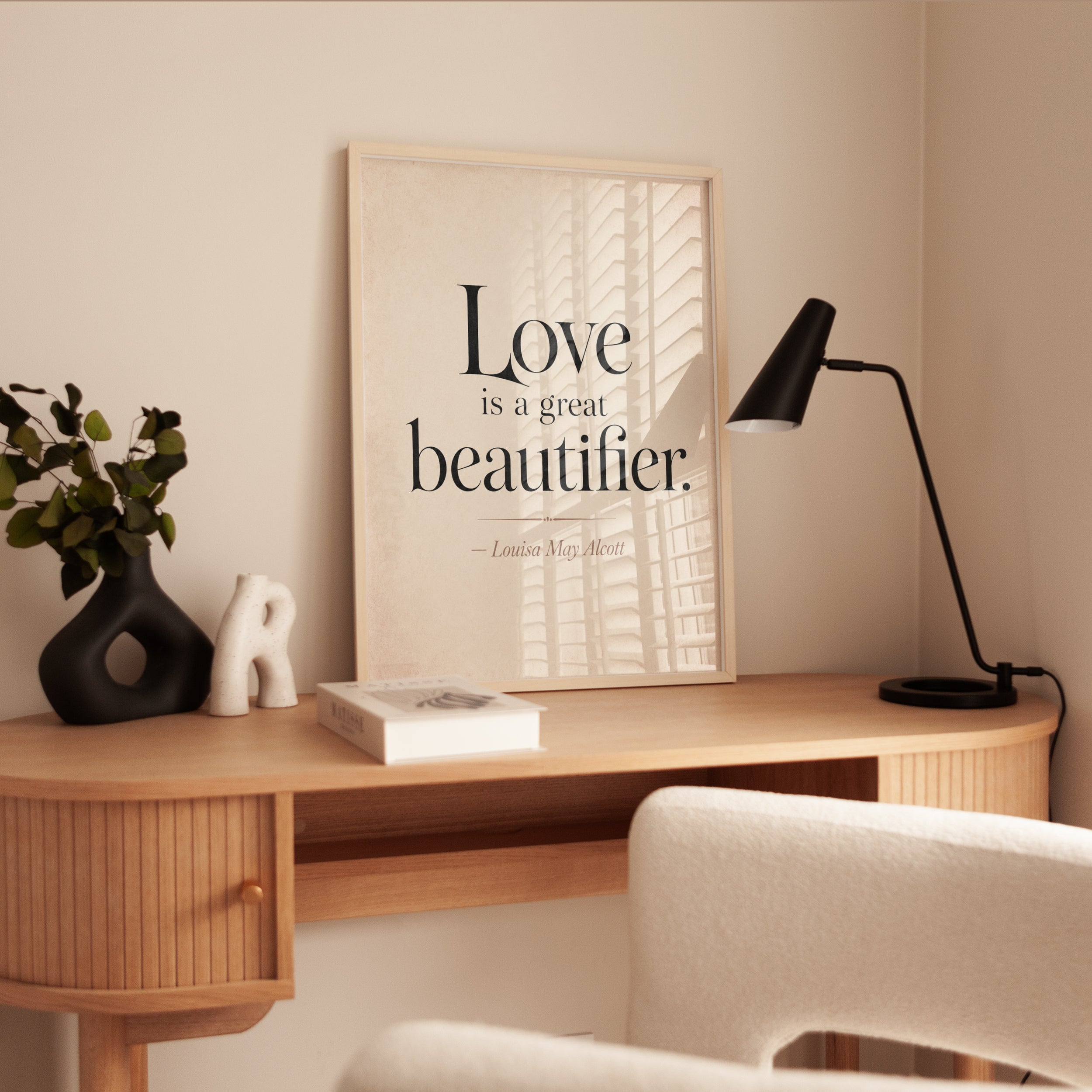 Love Is a Great Beautifier Quote Print: Louisa May Alcott - interior