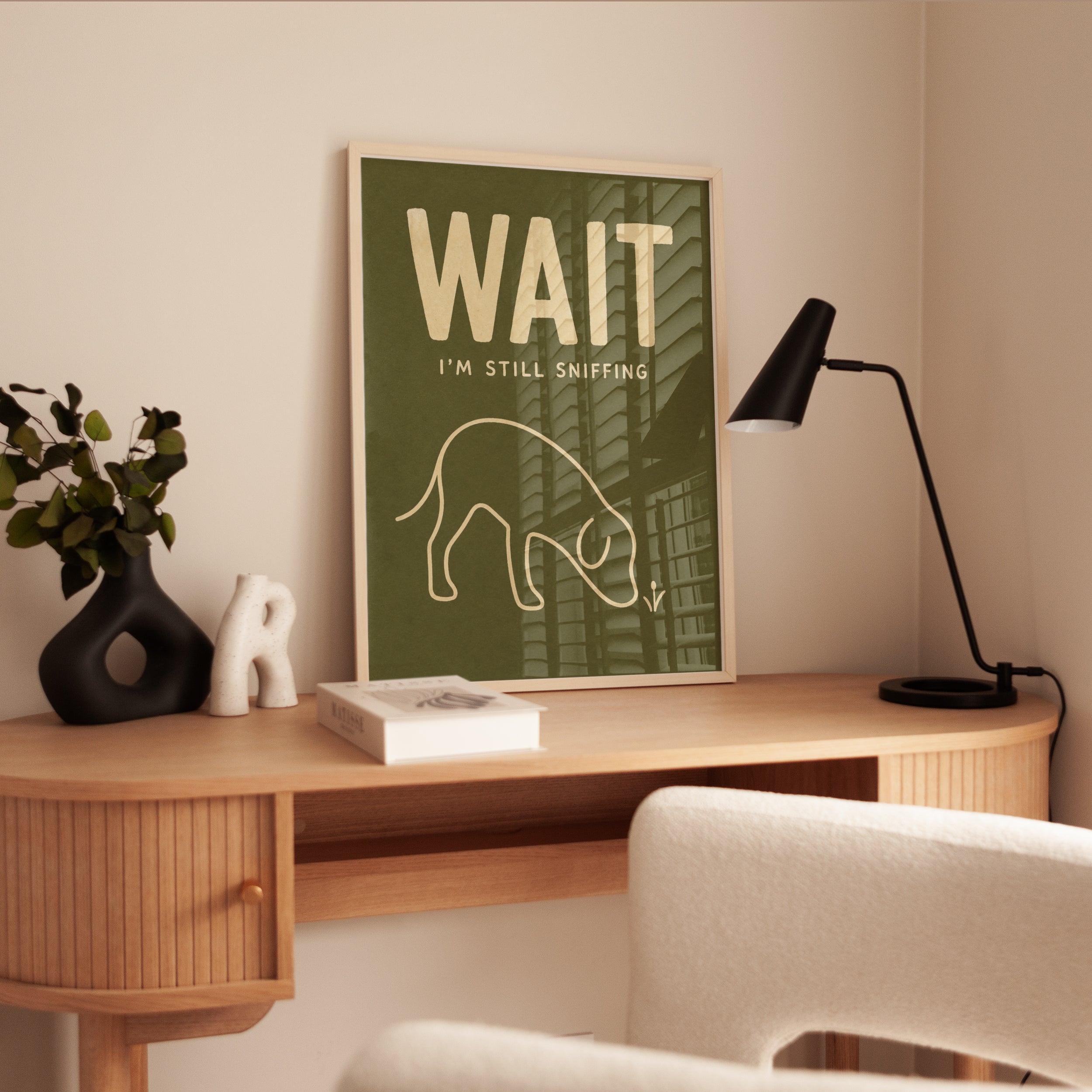 Funny Dog Nose Print – Humorous Pet Wall Art - interior