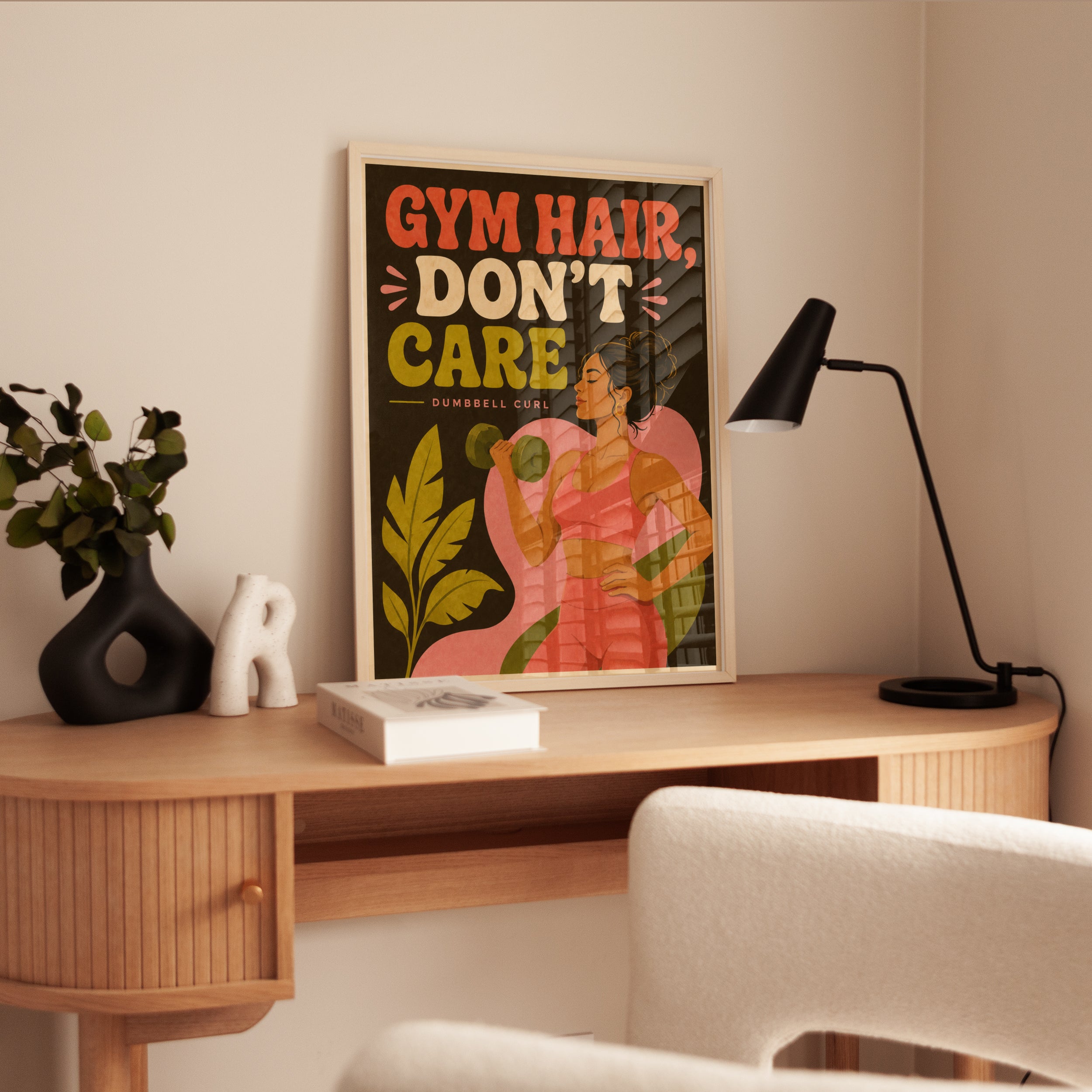 Fitness Wall Art: Retro Gym Poster - interior