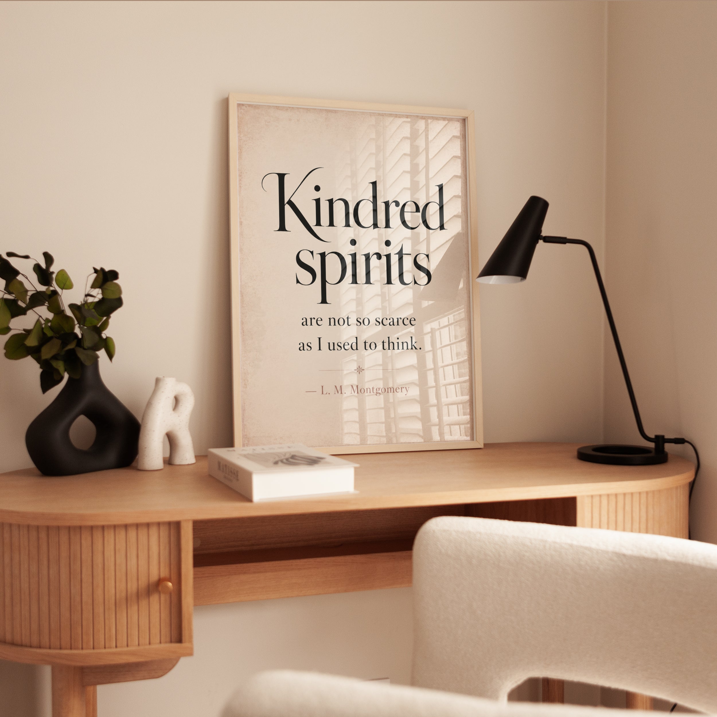 Kindred Spirits Quote – Literary Wall Art - interior