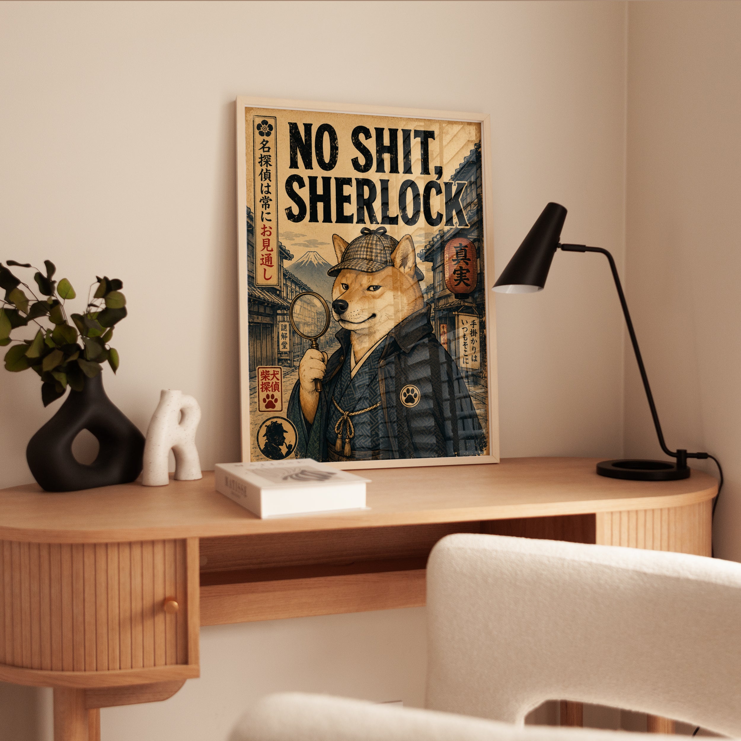Shiba Inu Wall Art – Japanese Dog Print - interior