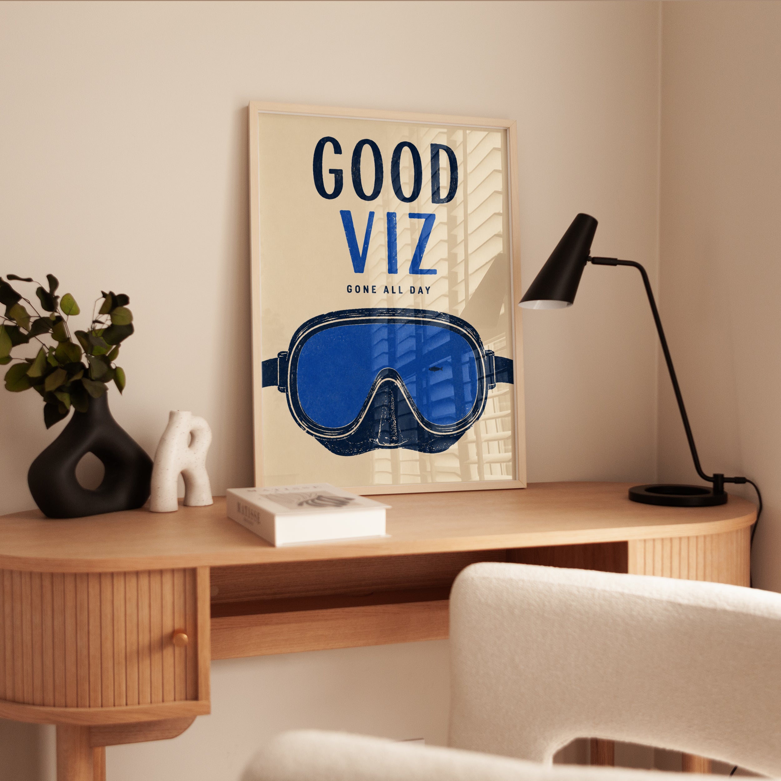 Retro Ski Goggles Print - interior