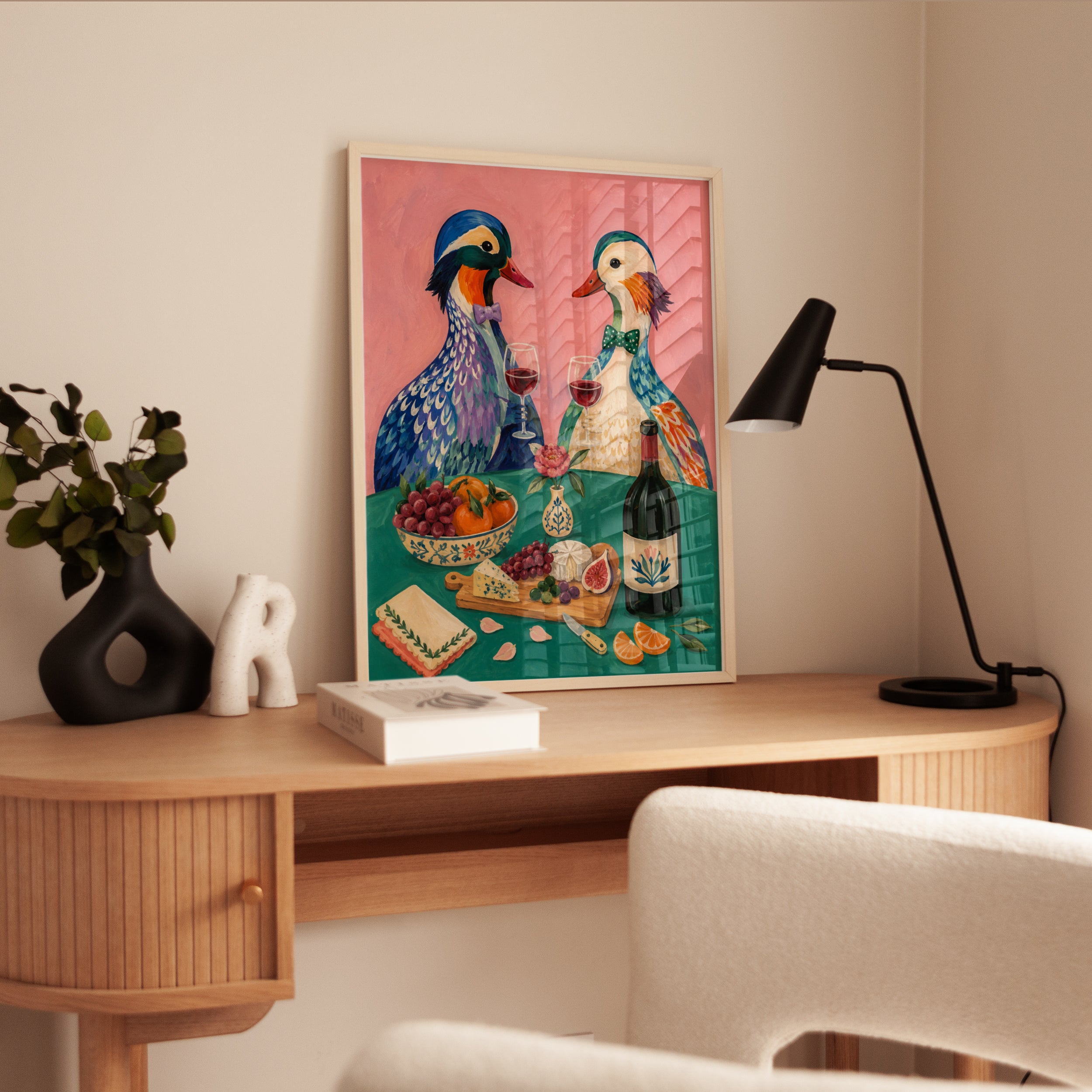 Duck Wall Art – Whimsical Animal Print - interior