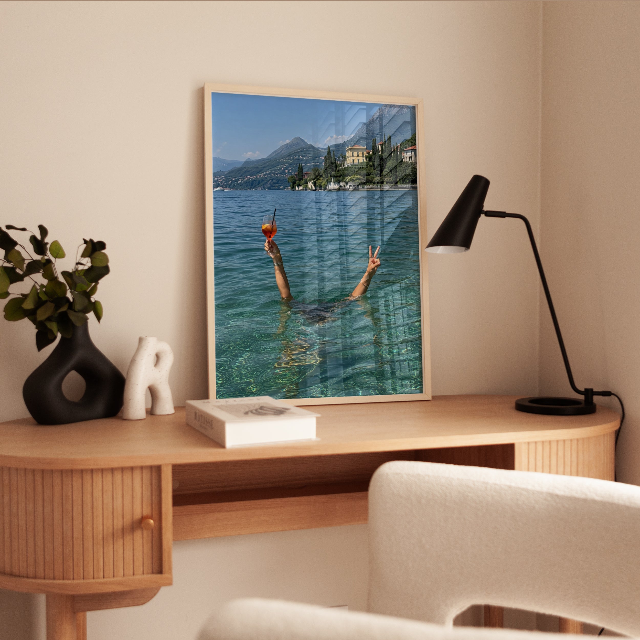 Italian Lake Summer Print – Vacation Wall Art - interior