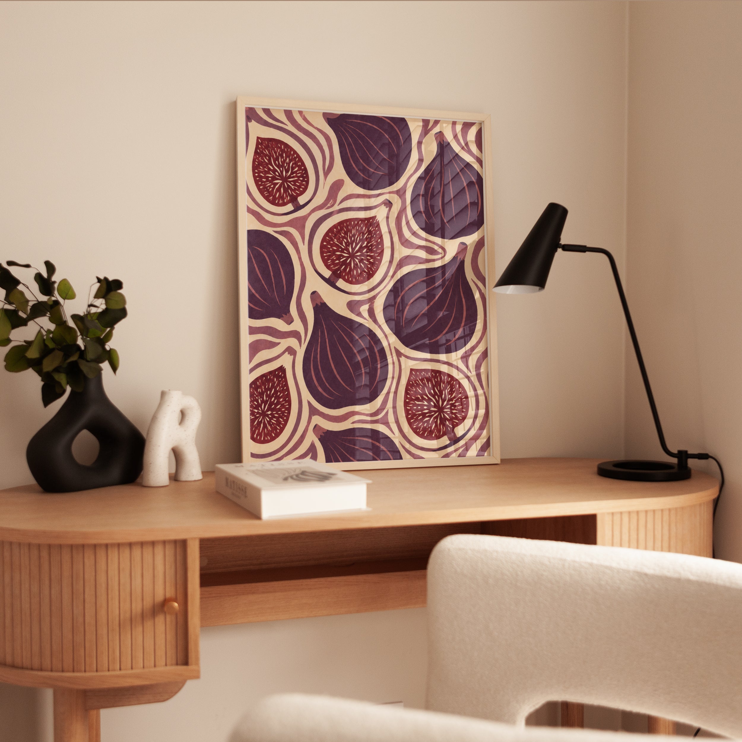 Fig Kitchen Wall Art – Botanical Food Print - interior
