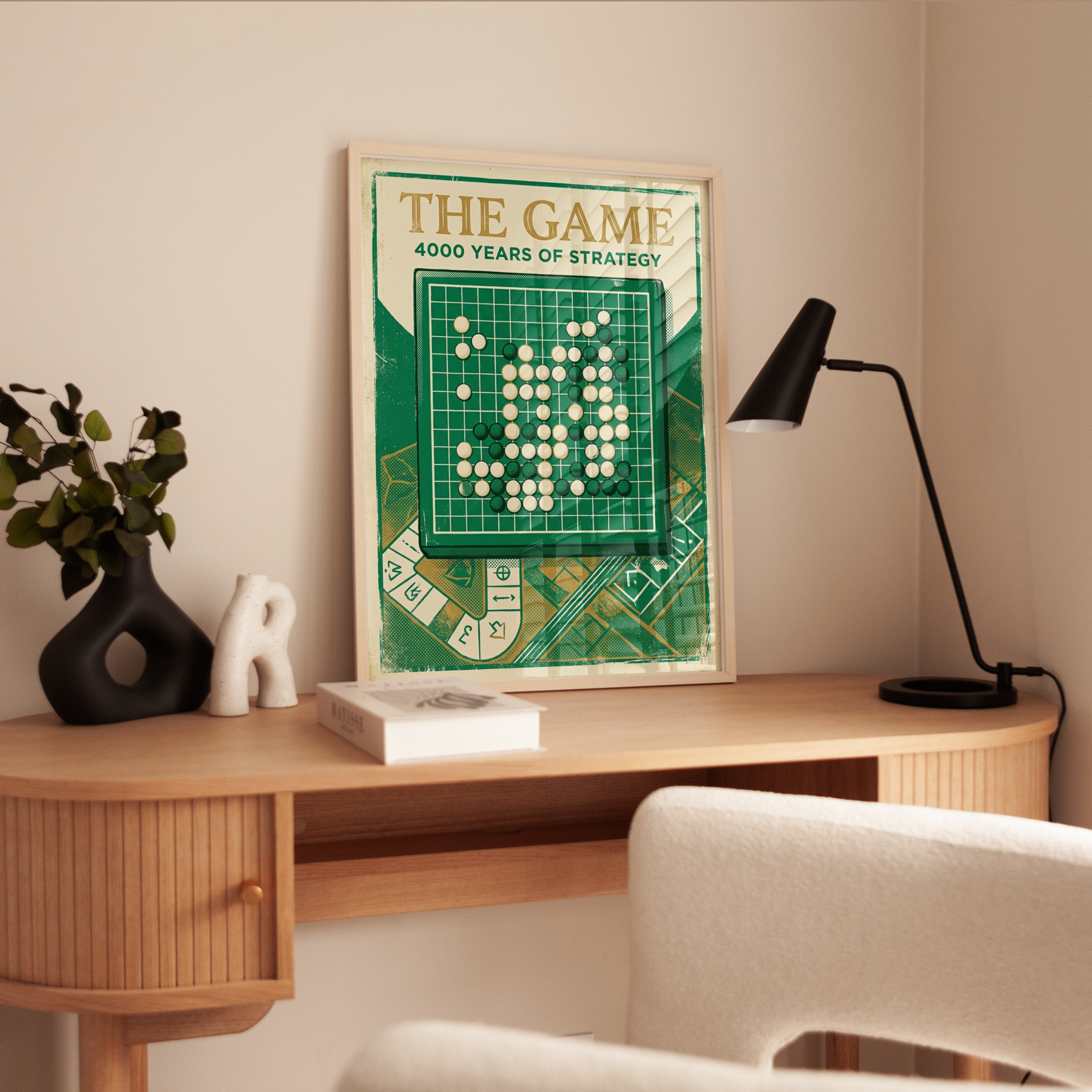 Go Game Vintage Poster Print — 4000 Years of Strategy - interior