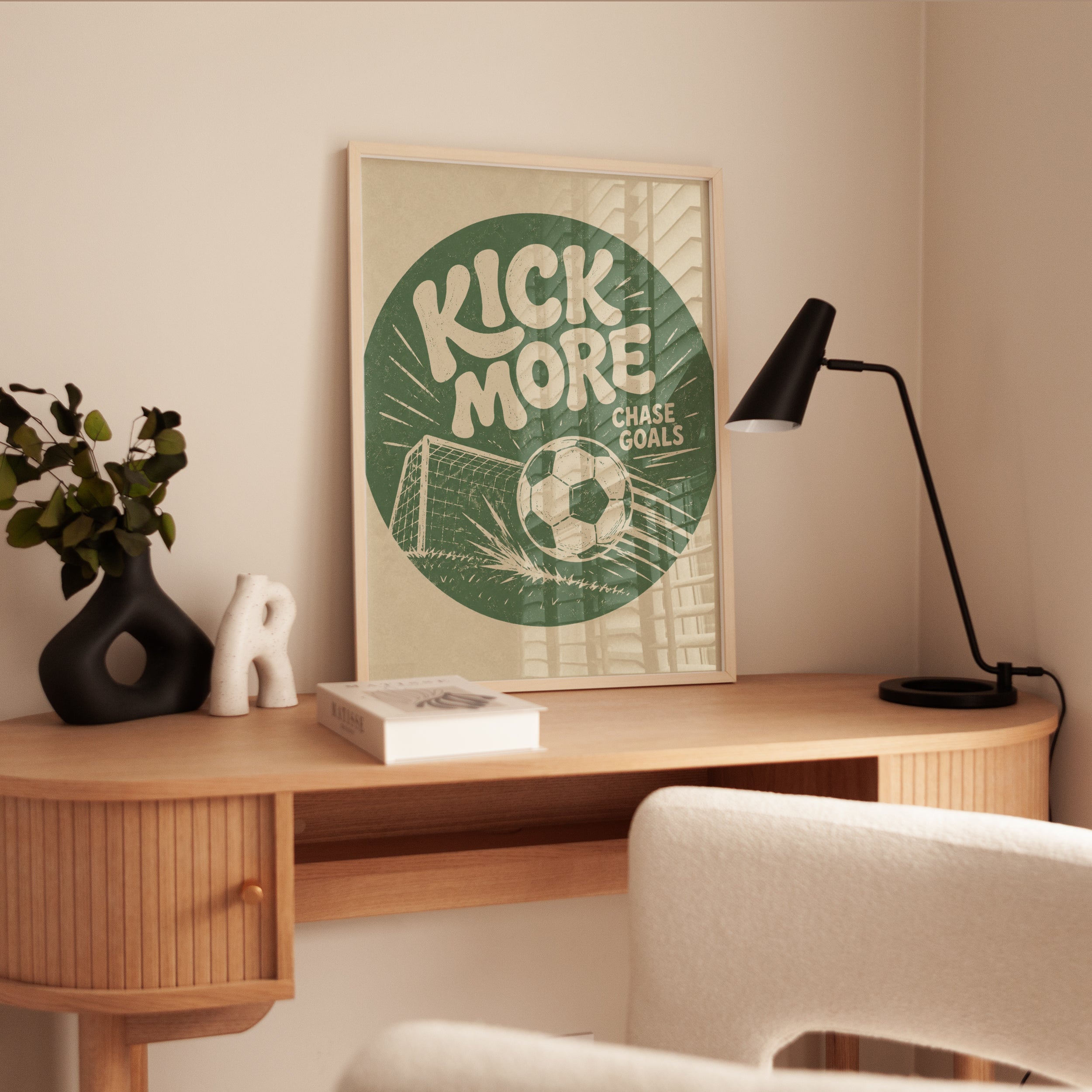 Soccer Wall Art: Vintage Sports Typography - interior