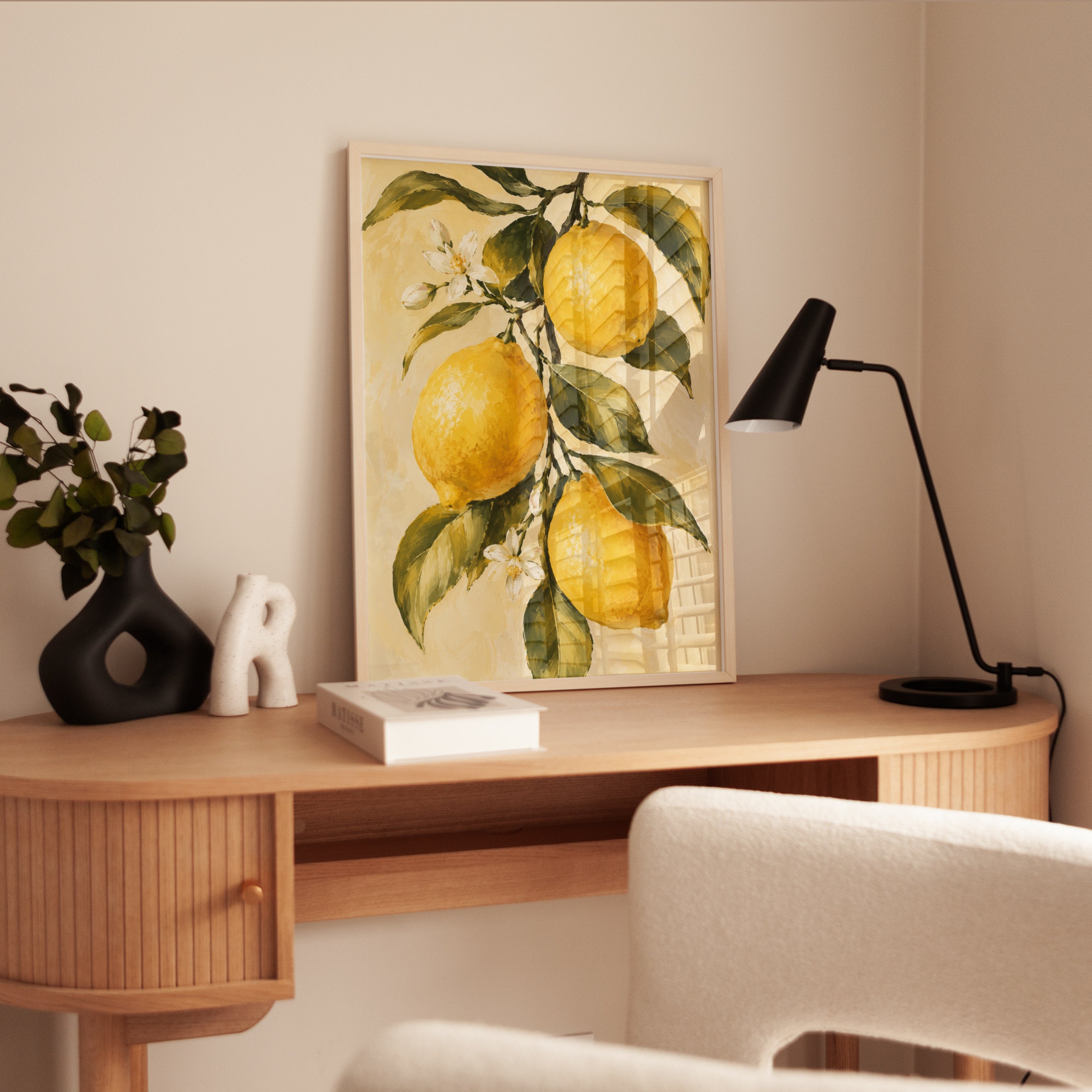 Lemon Botanical Print – Citrus Wall Art - interior