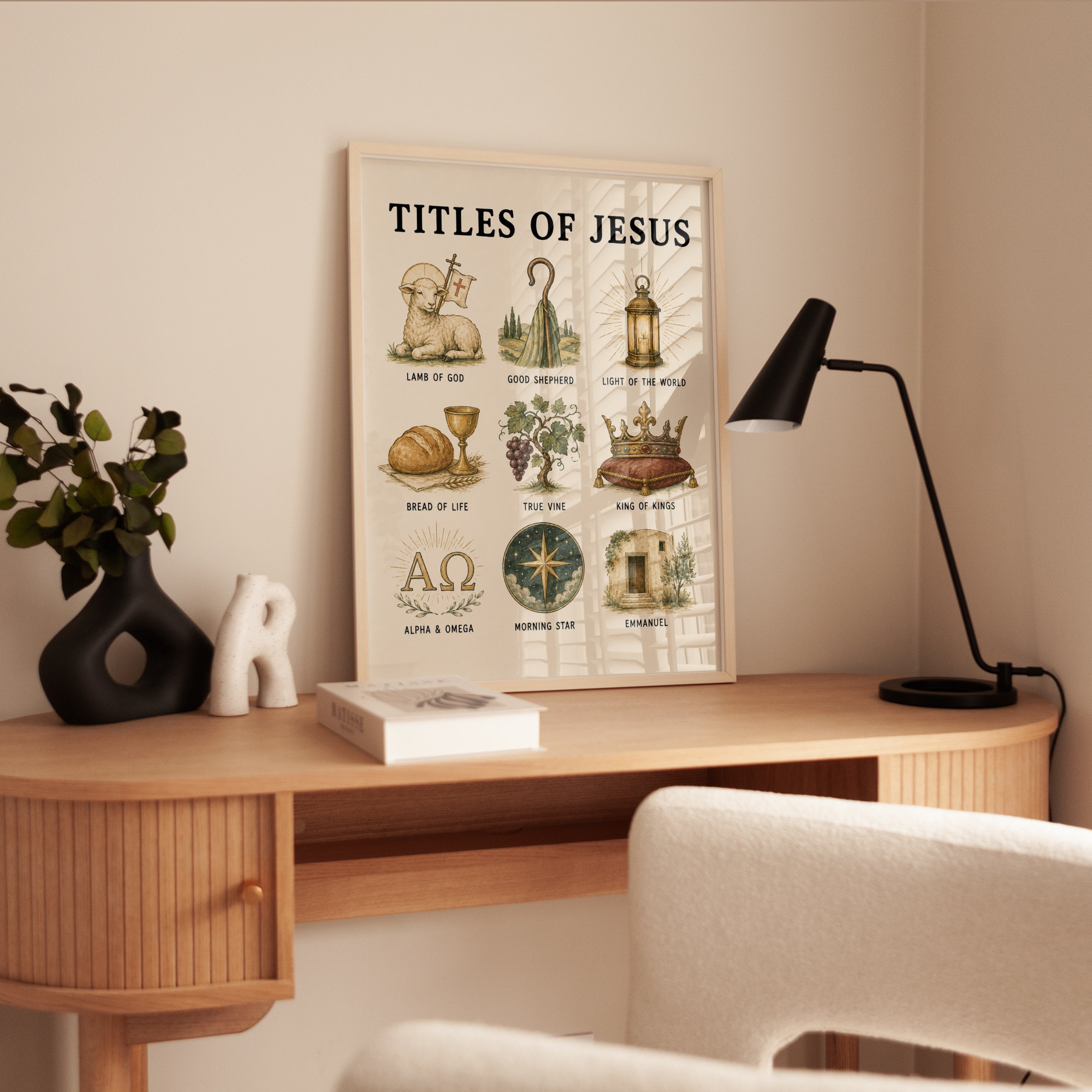 Titles of Jesus Religious Print - interior